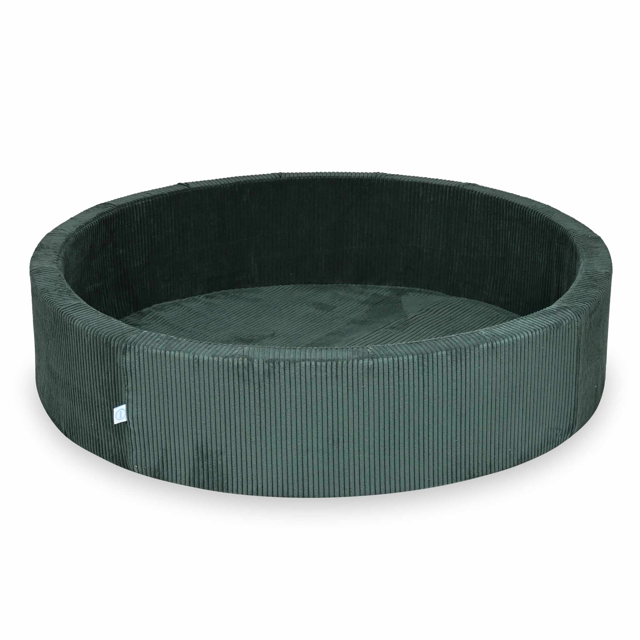 Piscine à Balles 130x30 velours côtelé vert sans balles