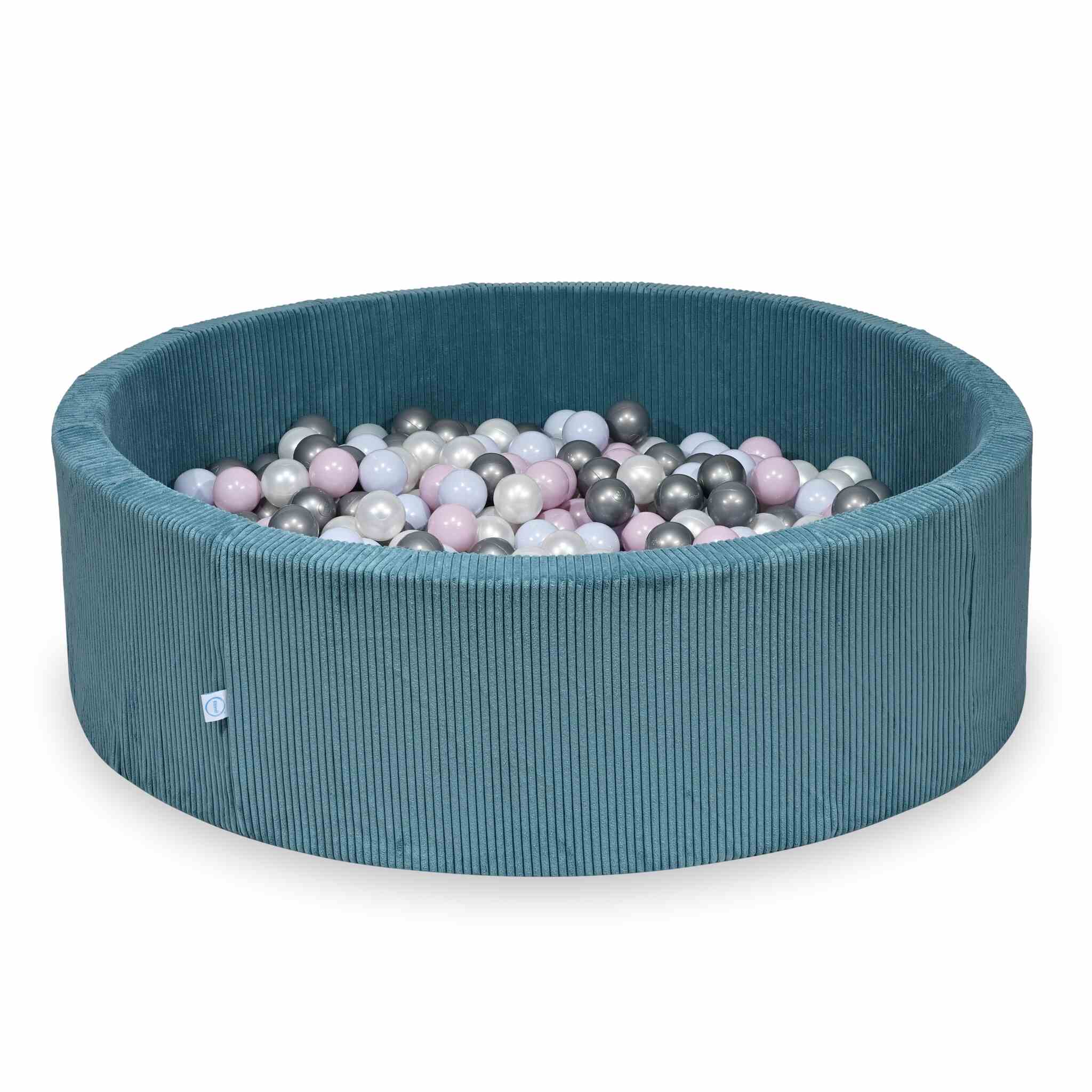 Piscine à balles en velours côtelé Bleu 130x40 cm avec 700 balles