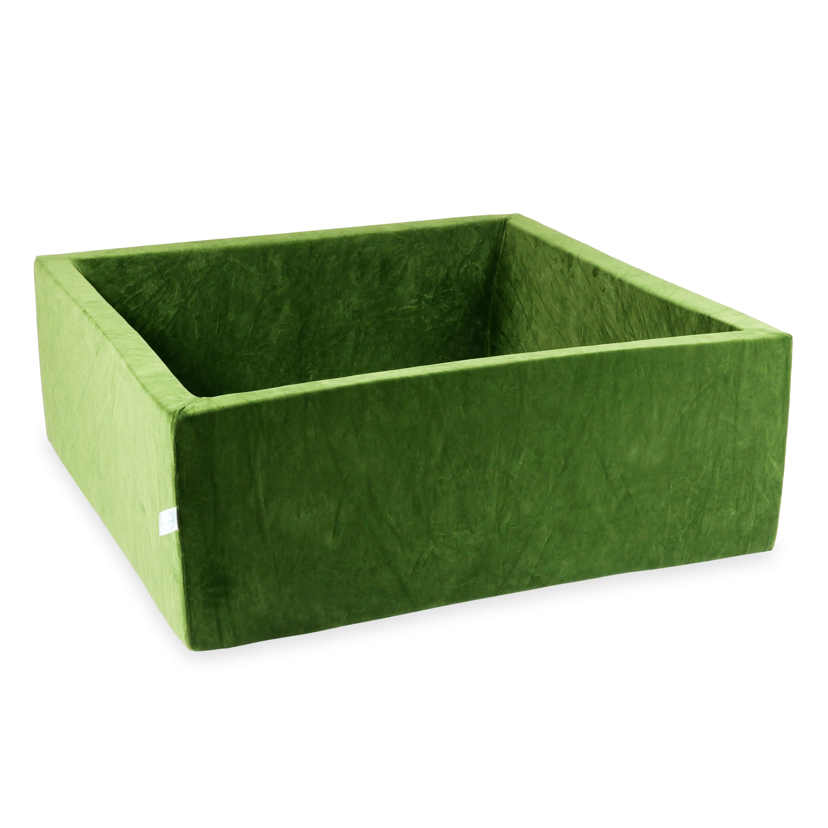 Piscine à balles carrée 110x110x40 cm Velvet Soft olive sans balles