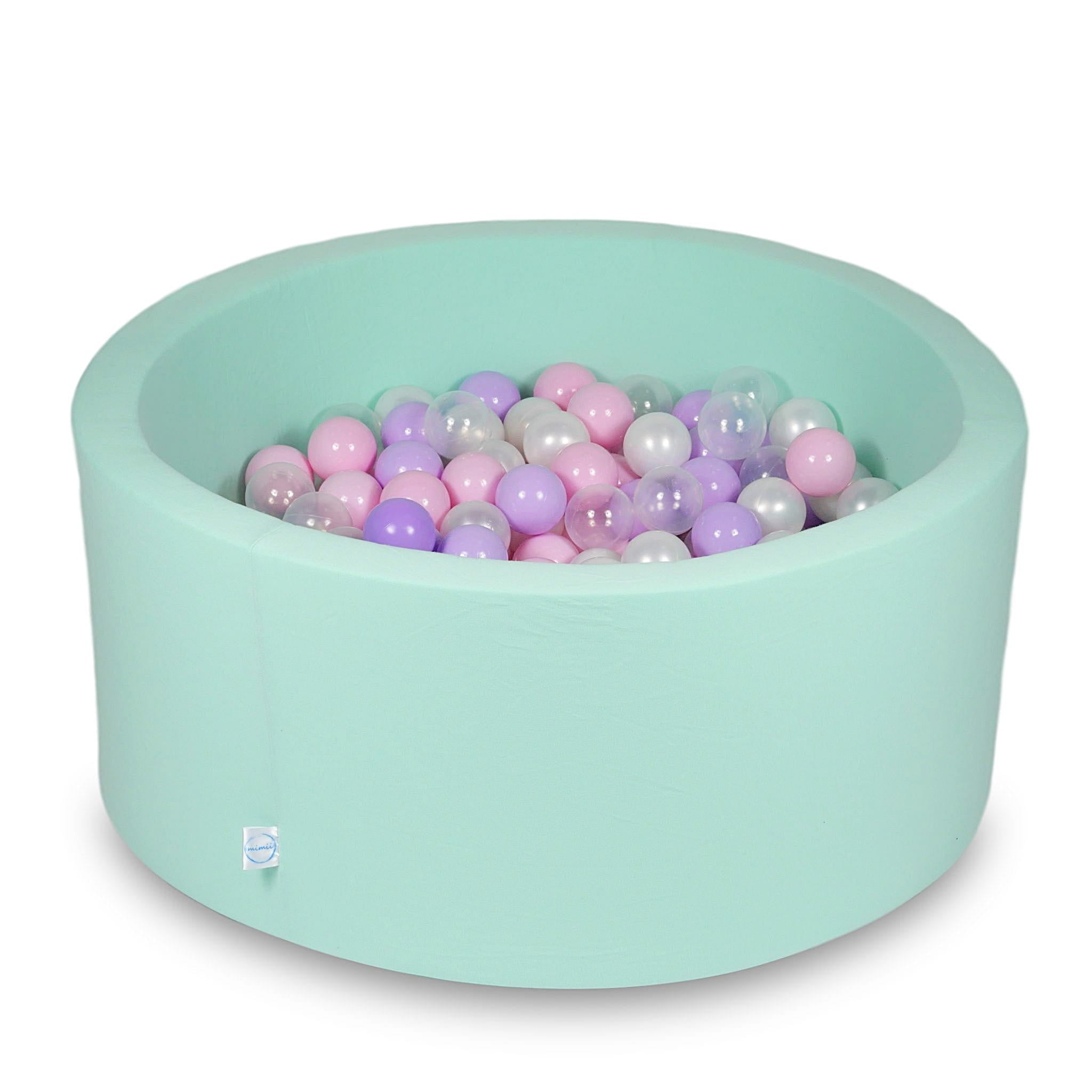 Piscine à Balles 90x40cm menthe avec balles 300pcs (rose clair, perle, clair, bruyère)