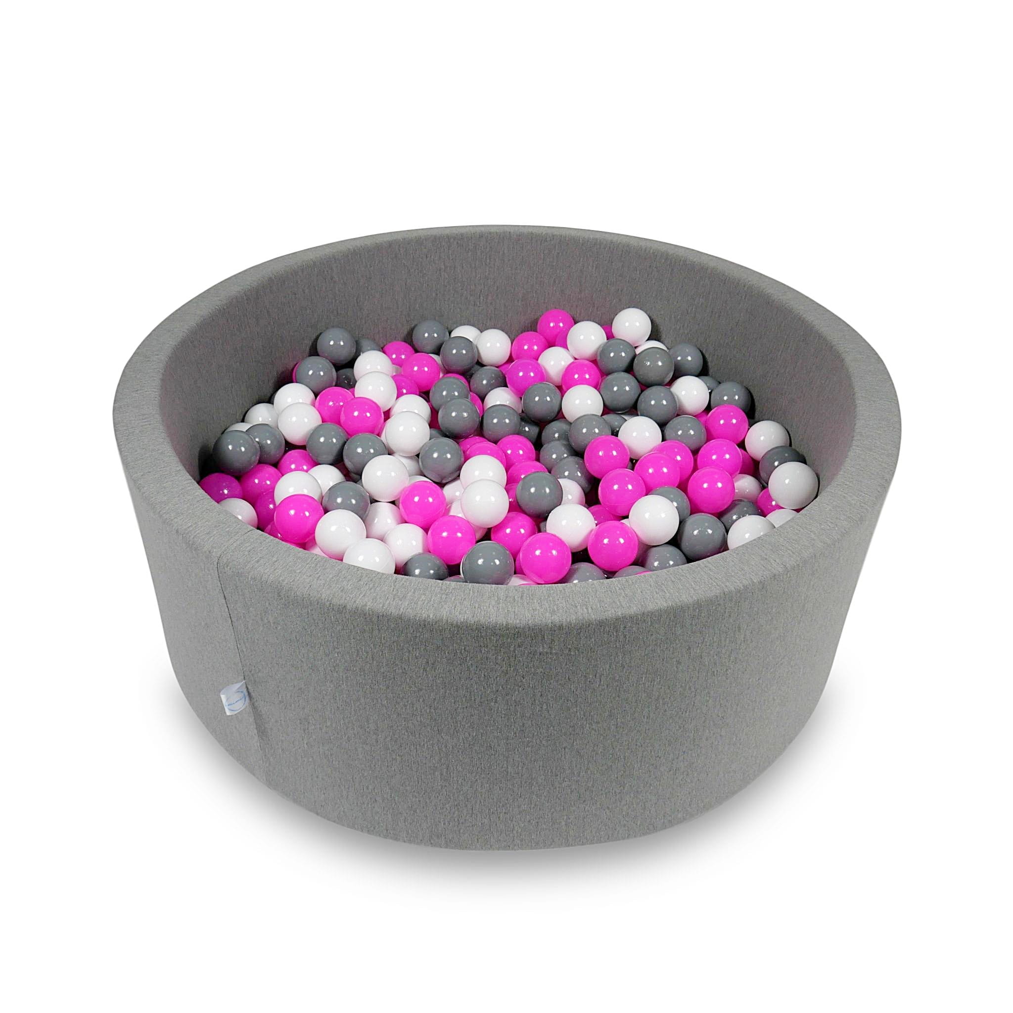 Piscine à Balles 110x40cm grise avec balles 500pcs (blanc, gris, rose)