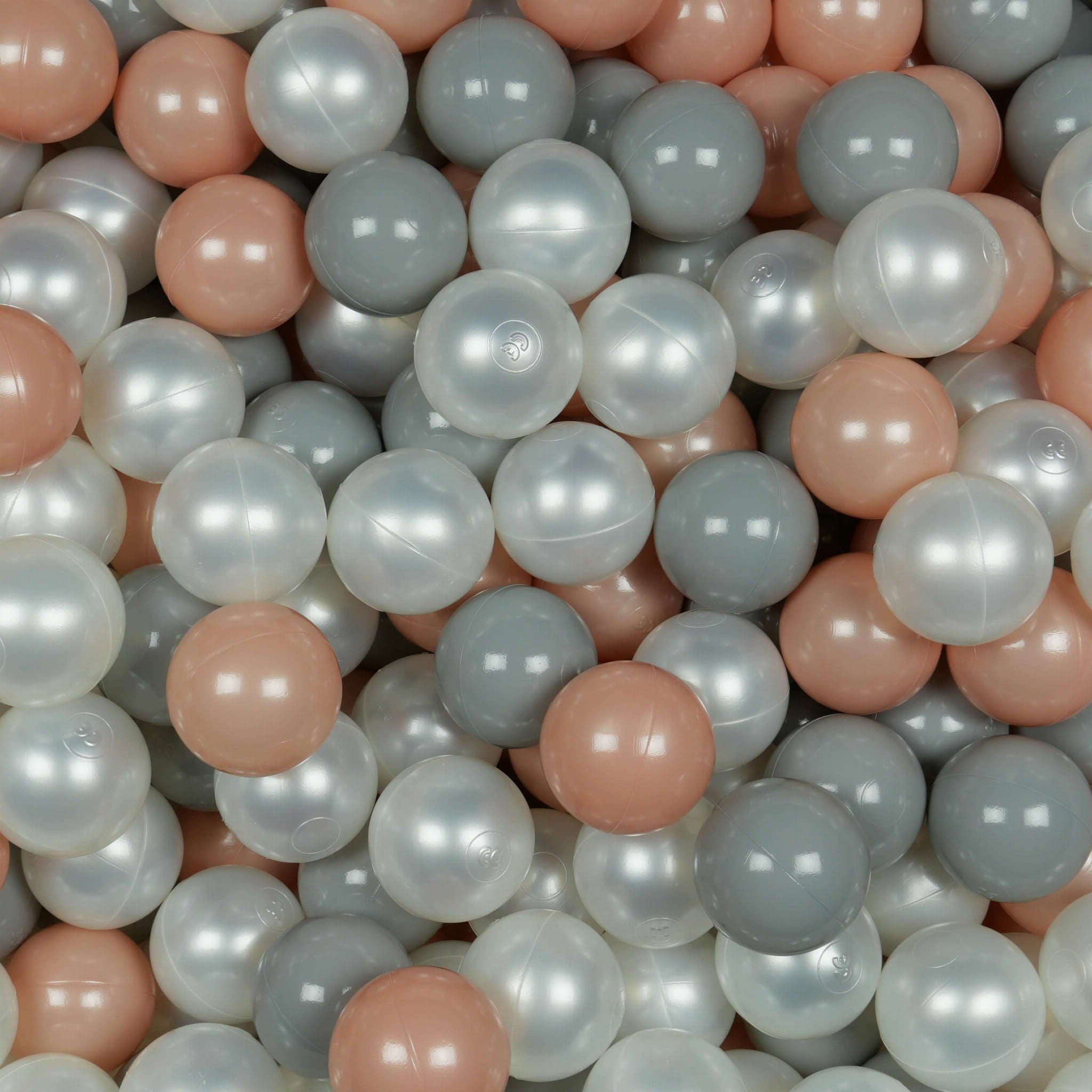 Balles de jeu ø7cm 50 pièces perle, gris, dore rose