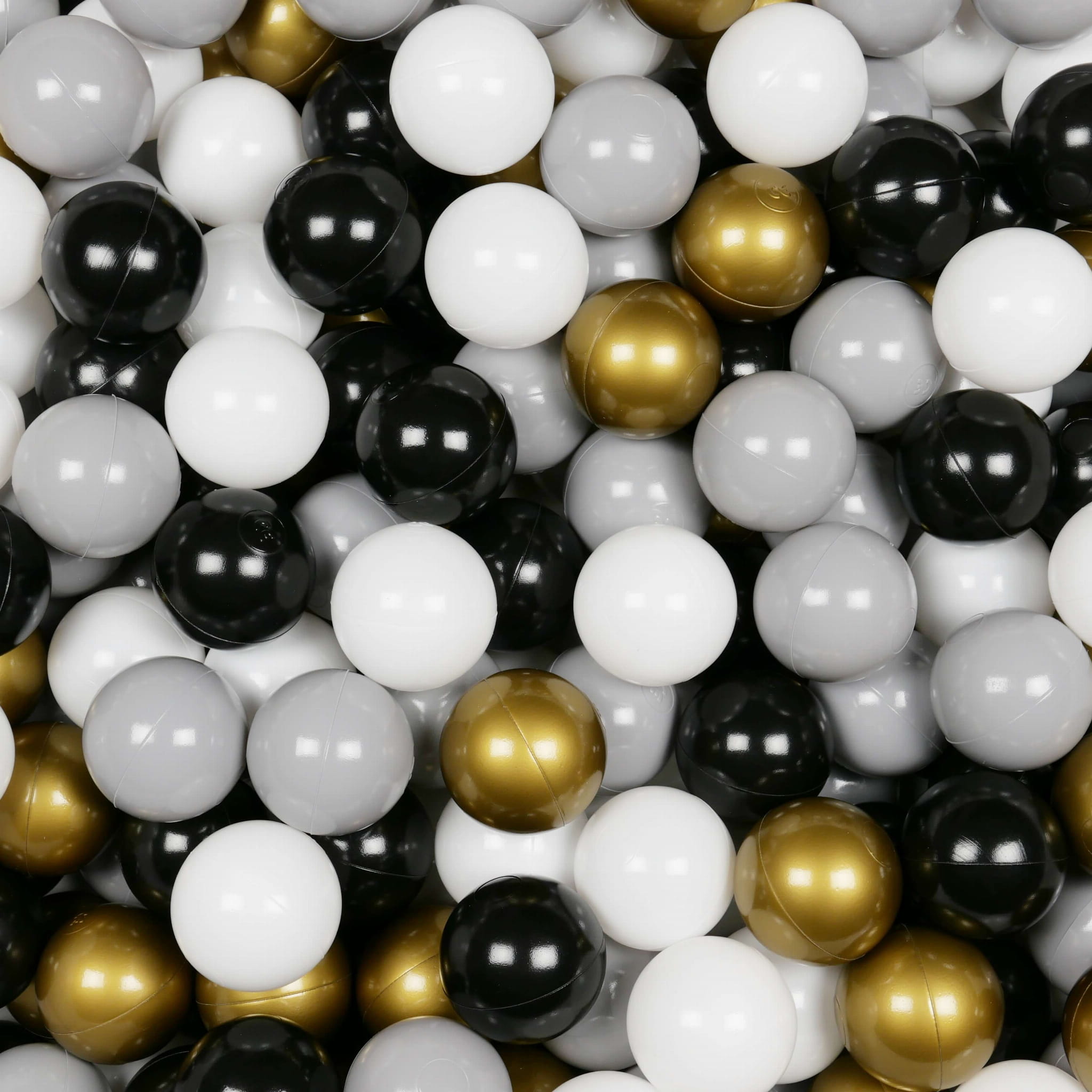 Balles de jeu ø7cm 200 pièces blanc, gris, noir, vieil dore