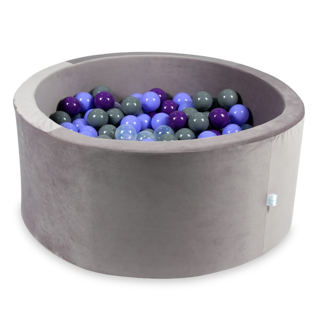 Piscine à Balles 90x40 Velvet lilac avec balles 300 pcs (transparent, bruyère, violet, gris)