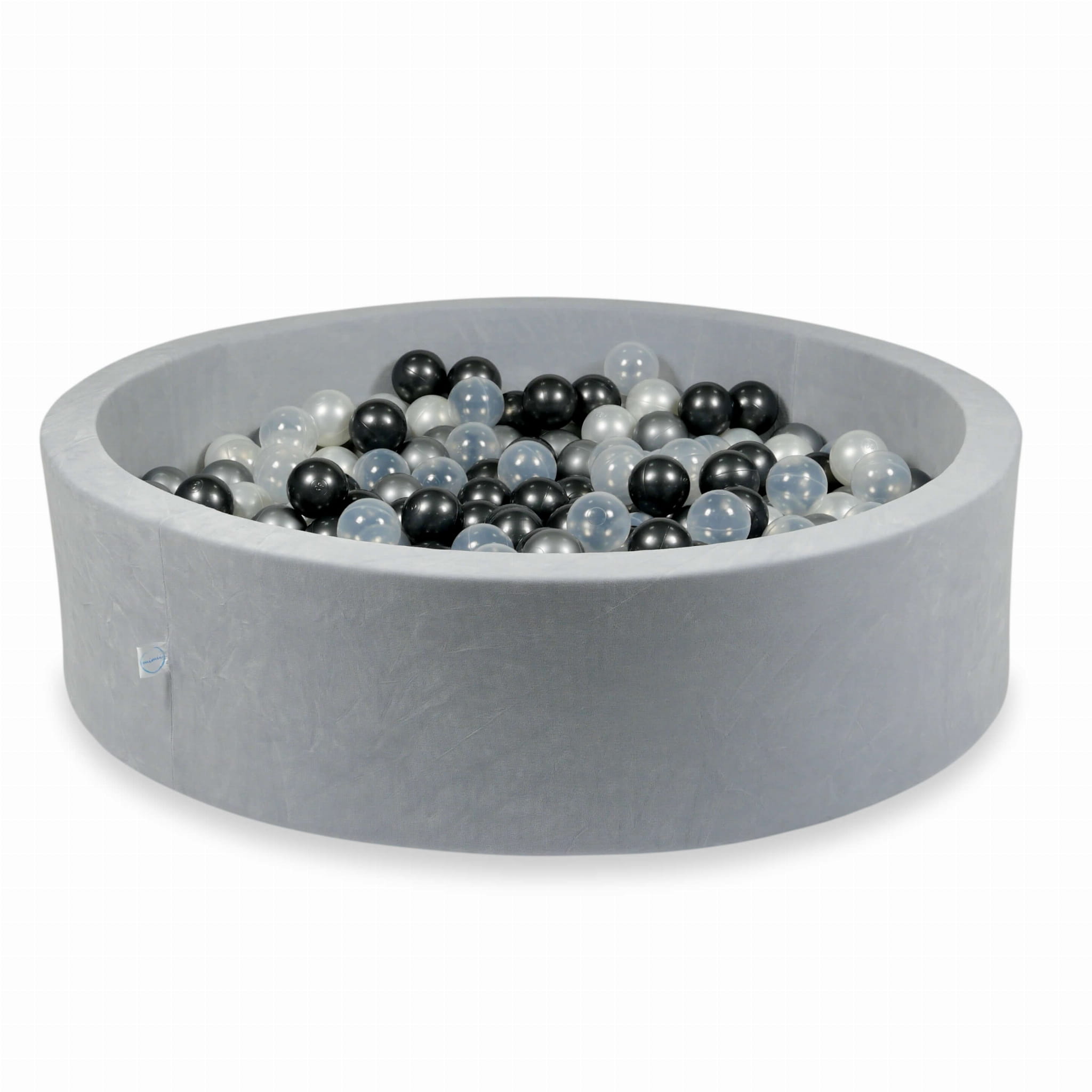 Piscine à Balles 110x30 Velvet Soft gris clair avec balles 400 pcs (perle, transparent, graphite métallique, argent)