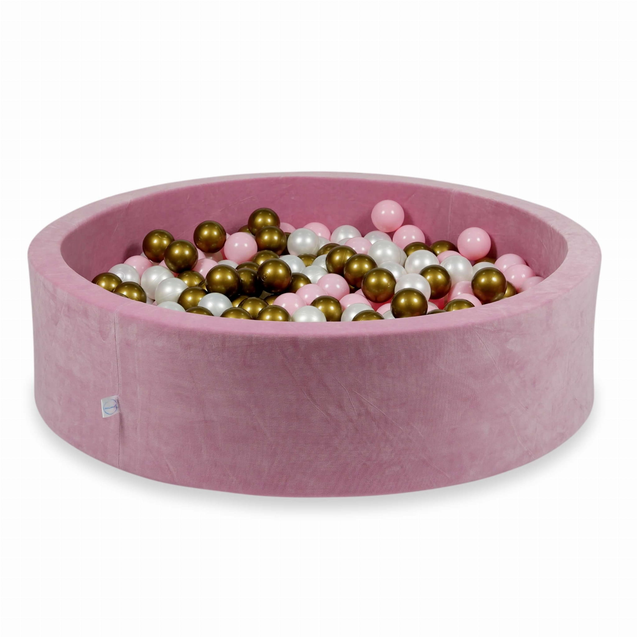 Piscine à Balles 110x30 Velvet Soft rose avec balles 400 pcs (perle, vieil or, rose clair)
