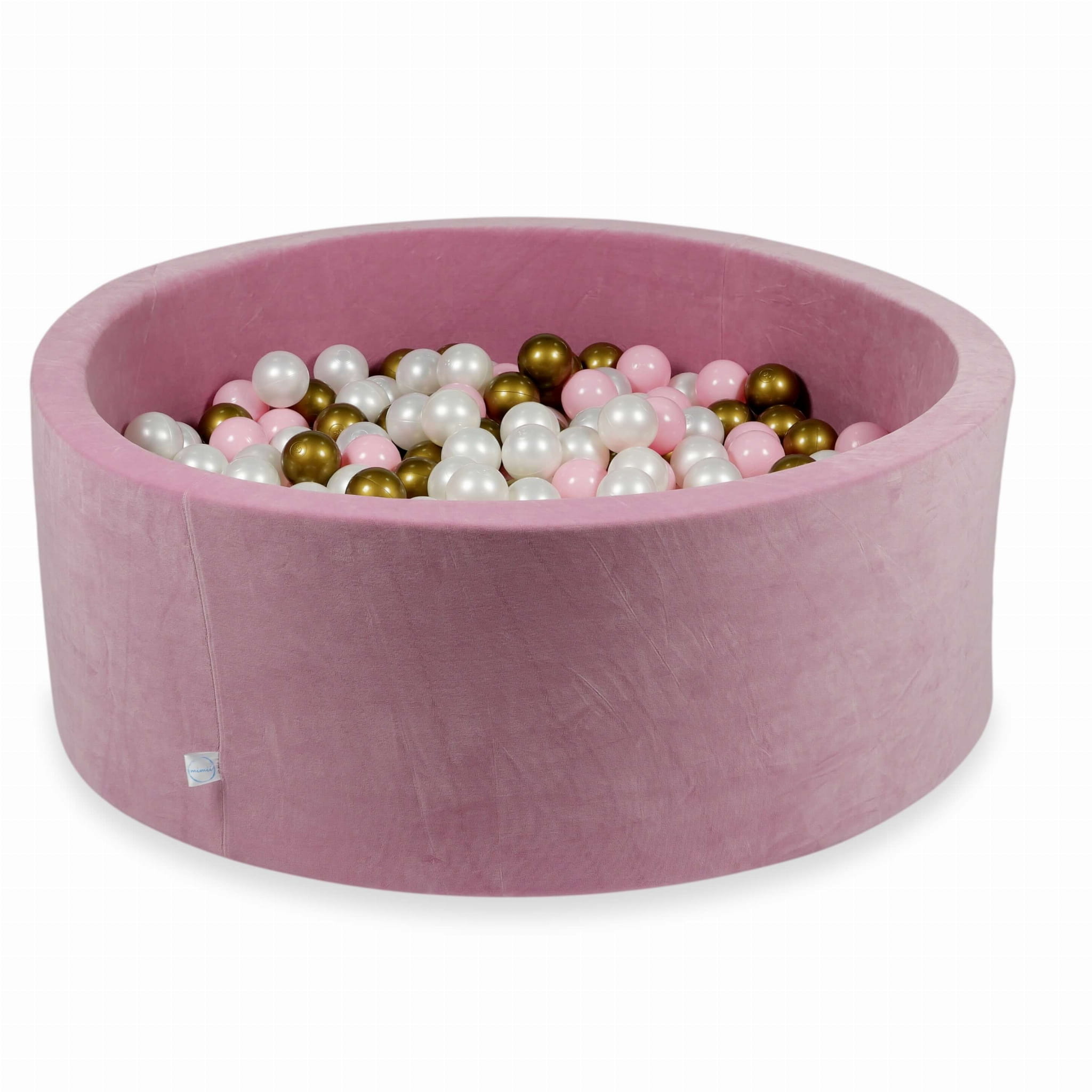 Piscine à Balles 110x40 Velvet Soft rose avec balles 500 pcs (perle, vieil or, rose clair)