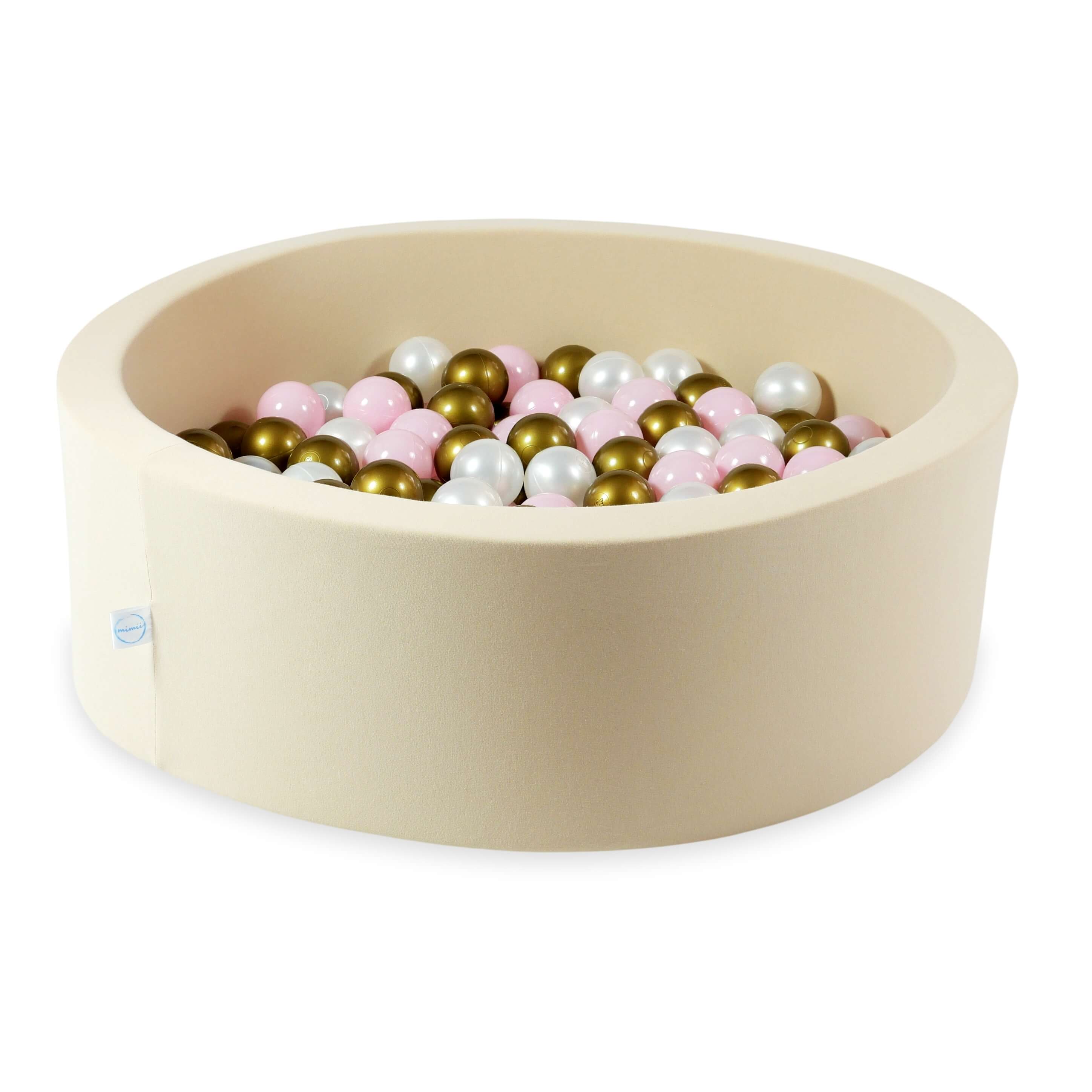 Piscine à balles en beige 90x30 cm avec 200 balles