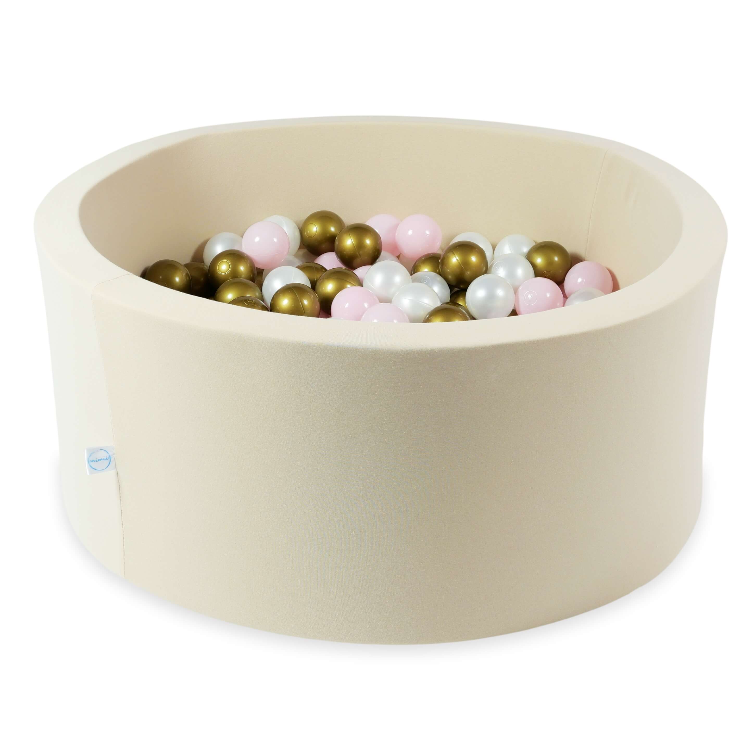 Piscine à balles en beige 90x40 cm avec 300 balles