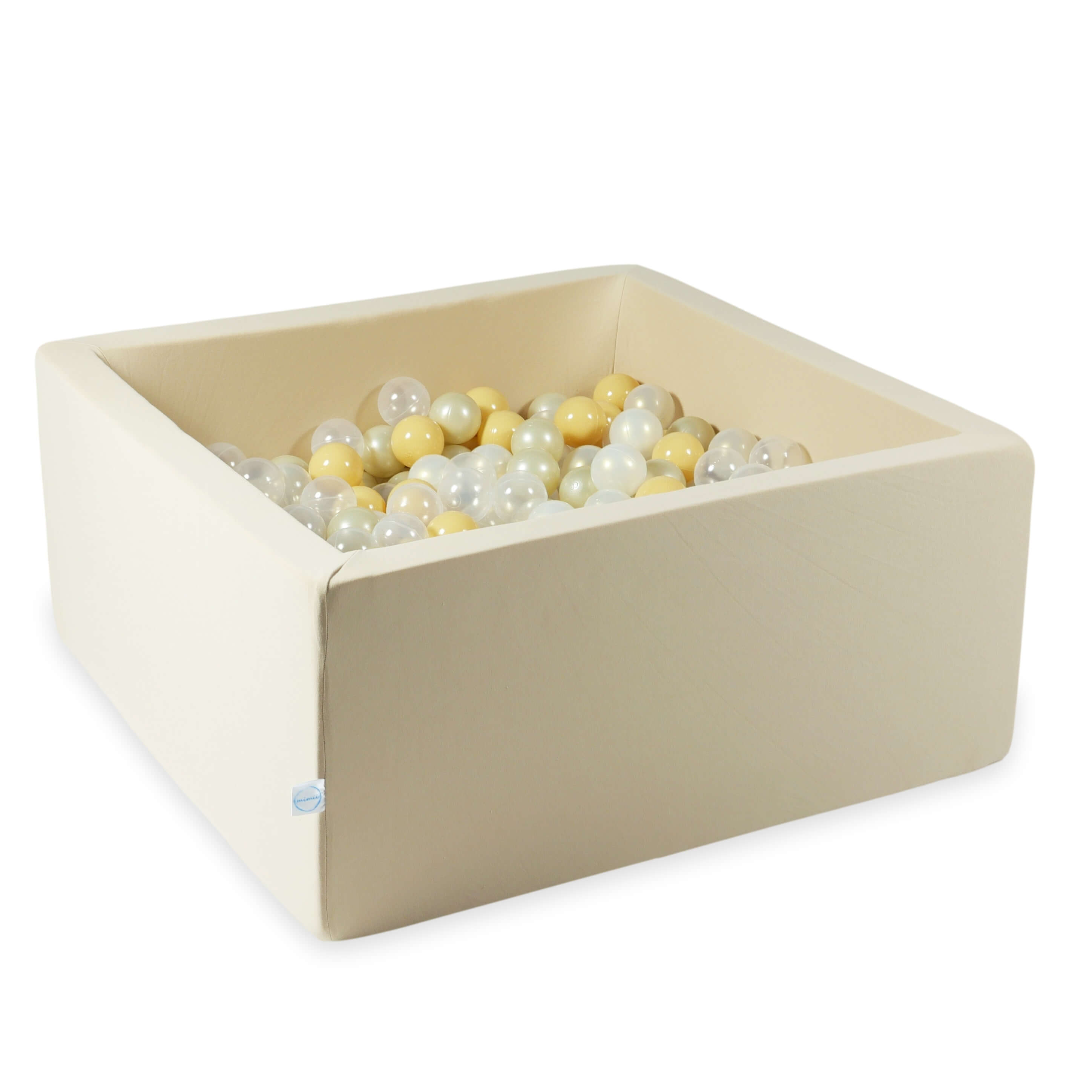 Piscine à balles carrée 90x90x40 cm en Beige, 400 balles