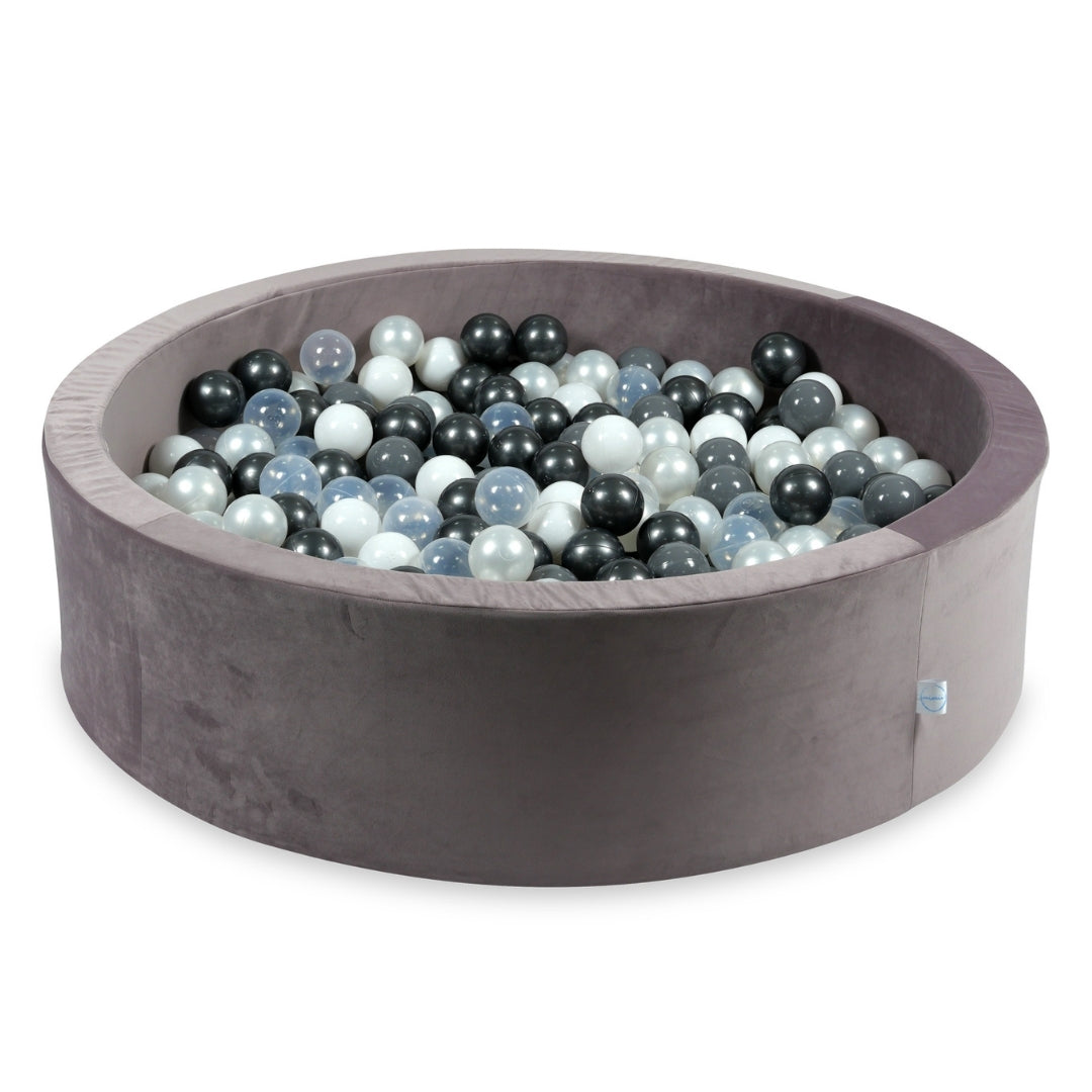 Piscine à balles en velours velvet lilac 110x30 cm avec 400 balles