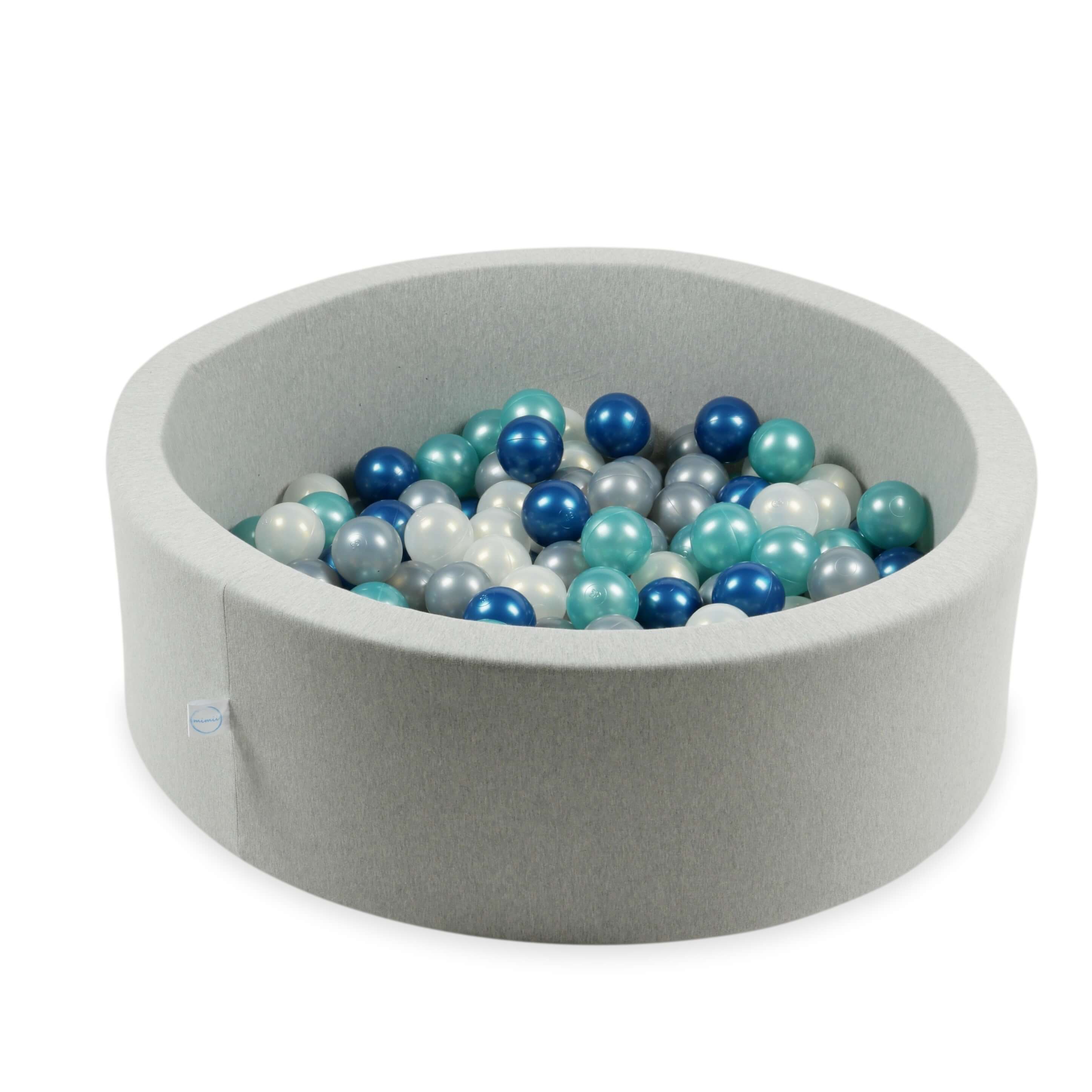 Balles de jeu ø7cm 400 pièces métalliques turquoise, bleu métallique, iridescent, argenté