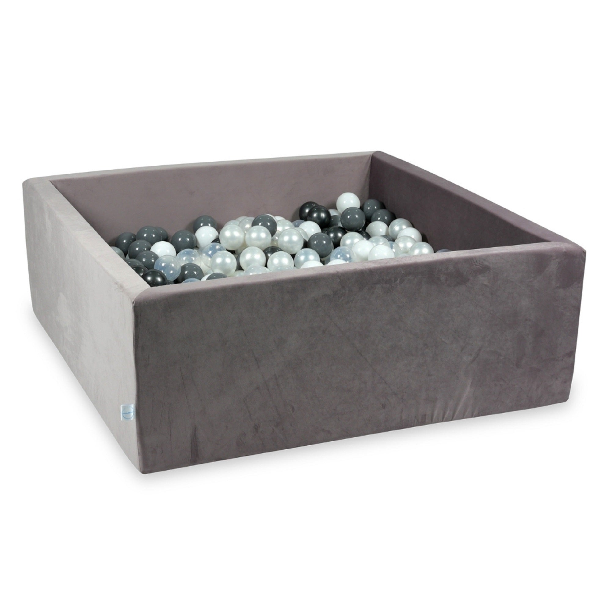 Piscine à balles carrée 110x110x40 cm en velours velvet Lilac, 600 balles