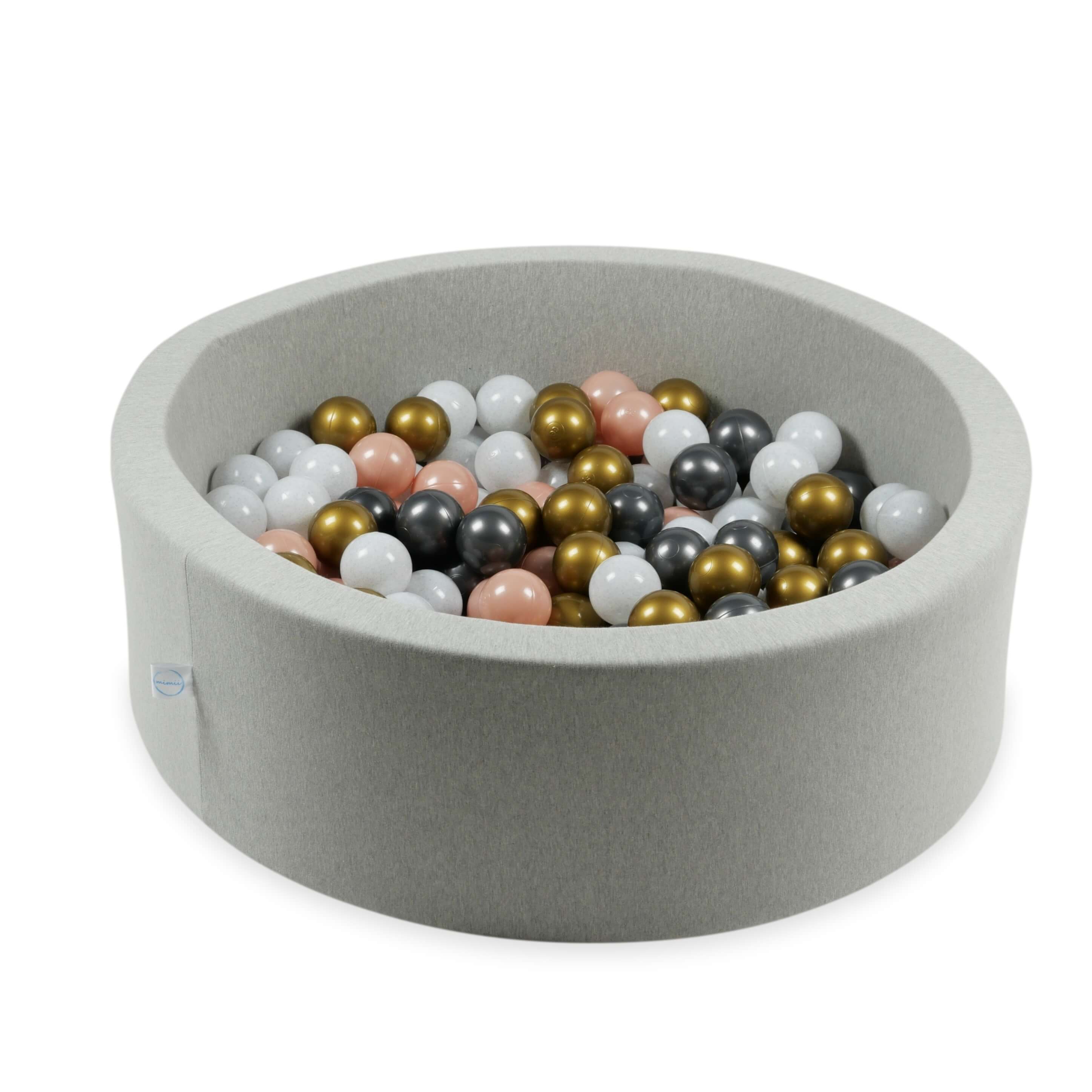Balles de jeu ø7cm 150 pièces Pull blanc, graphite métallique, or rose, vieil or
