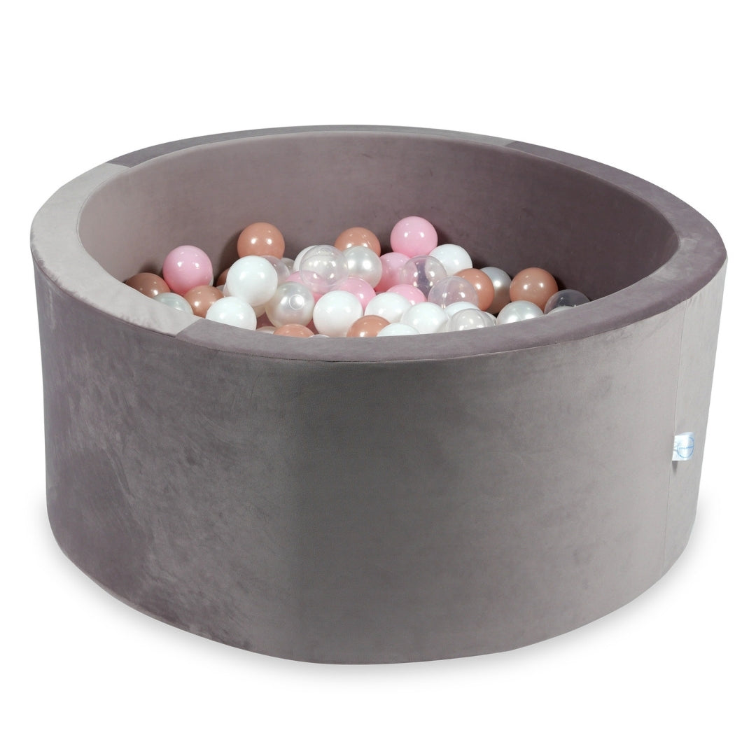 Piscine à balles en velours velvet lilac 90x40 cm avec 300 balles