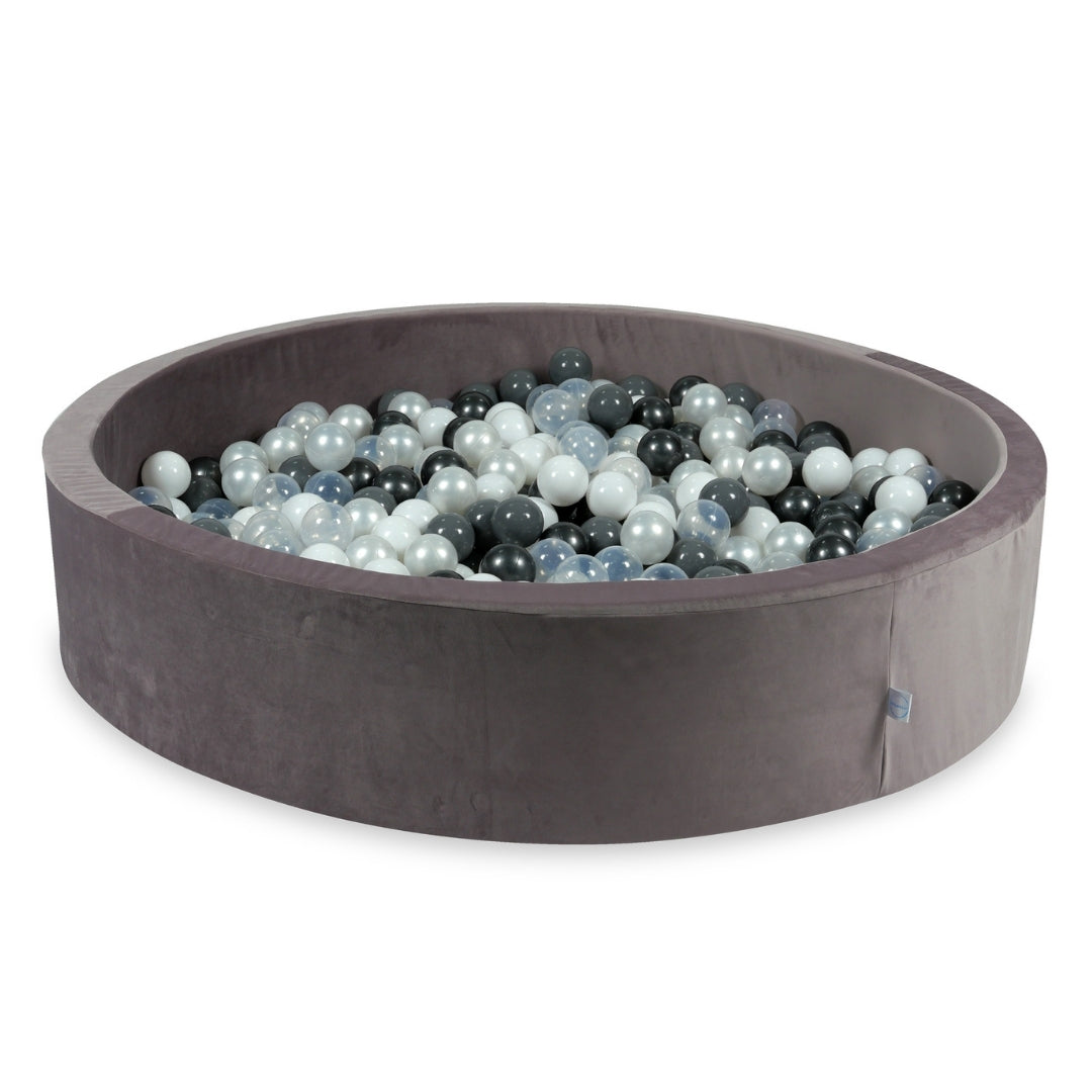 Piscine à balles en velours velvet lilac 130x30 cm avec 600 balles