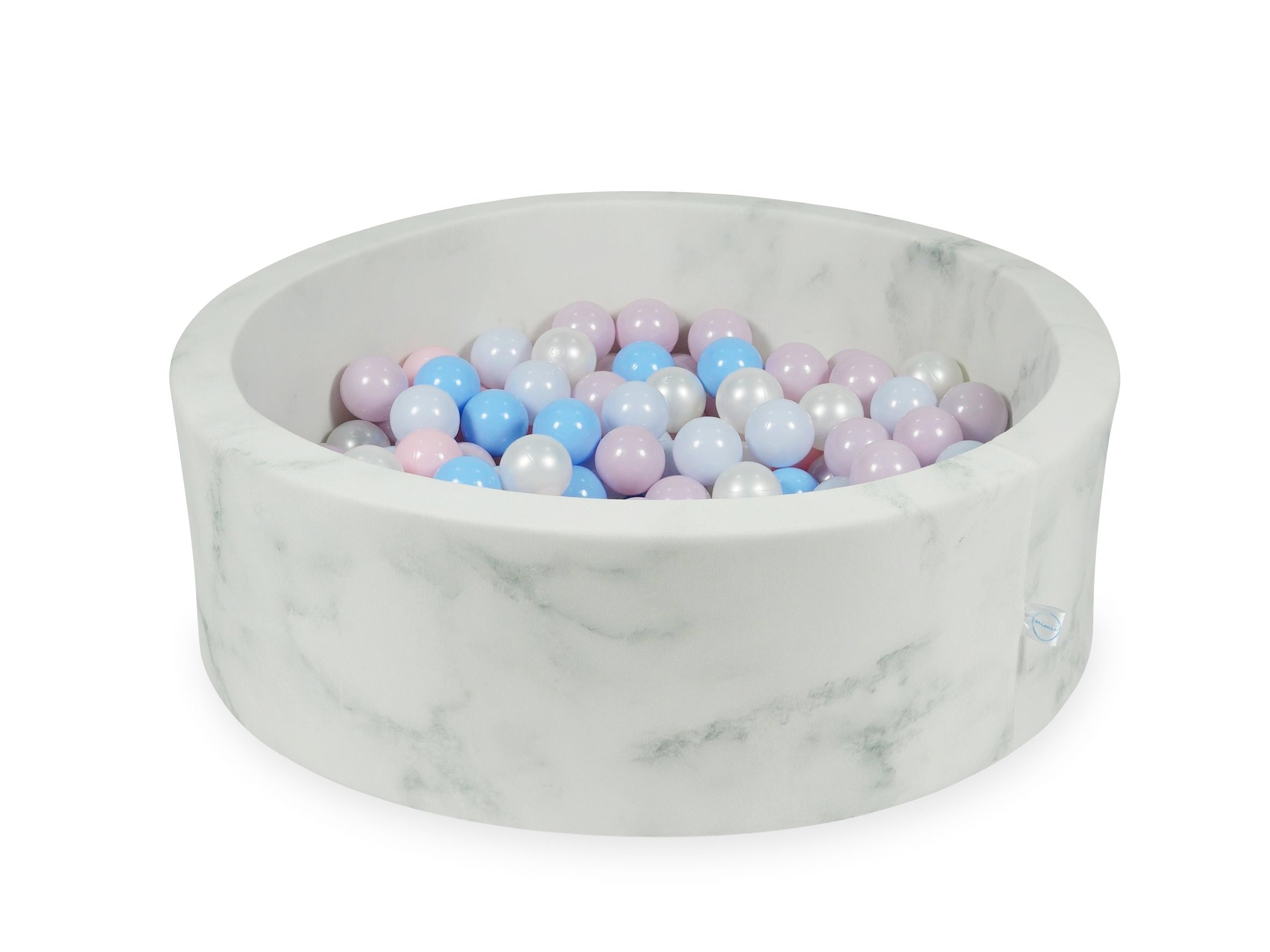 Piscine à balles en velours Marble 90x30 cm avec 200 balles