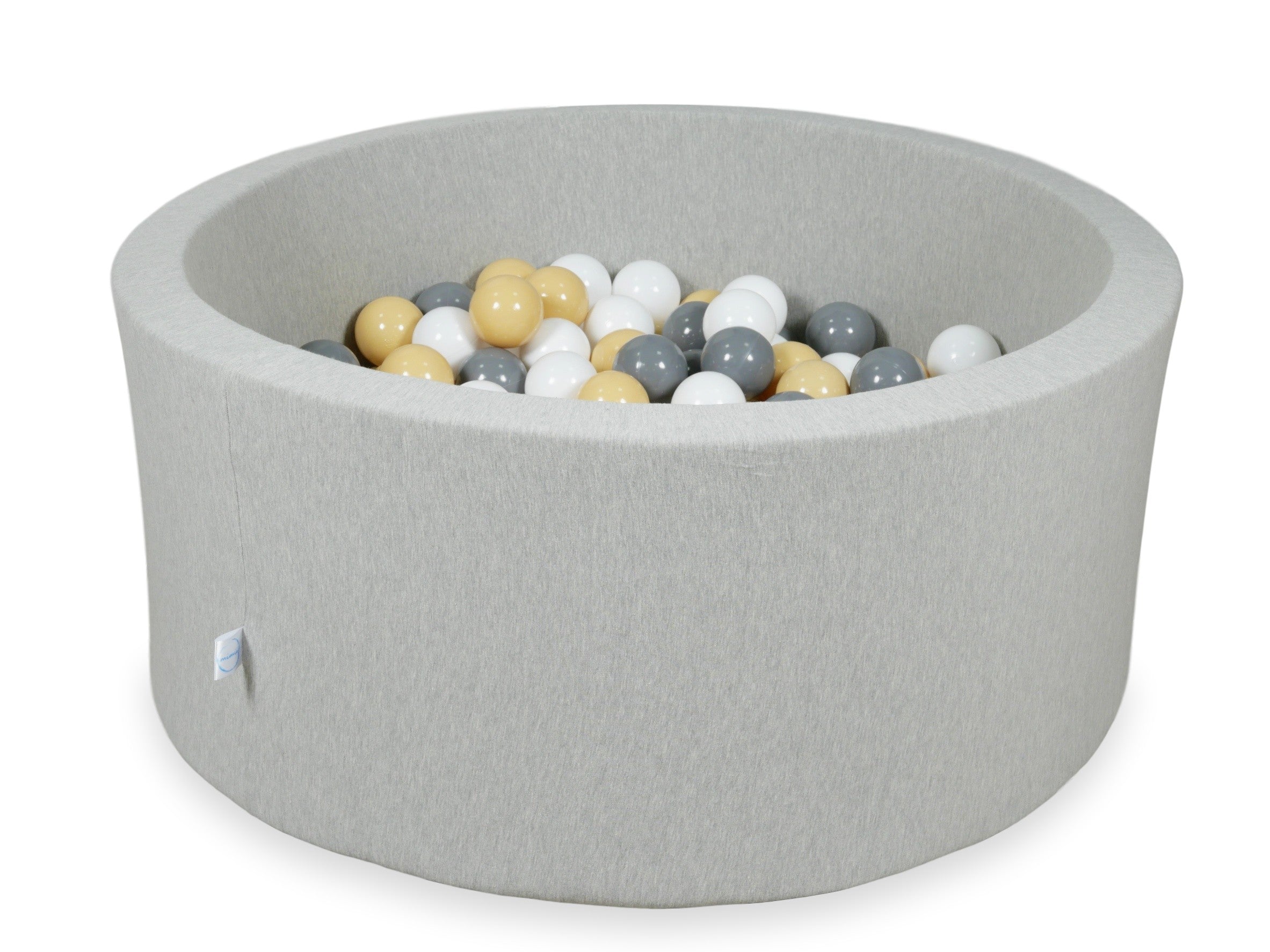 Piscine à balles en gris clair 90x40 cm avec 300 balles