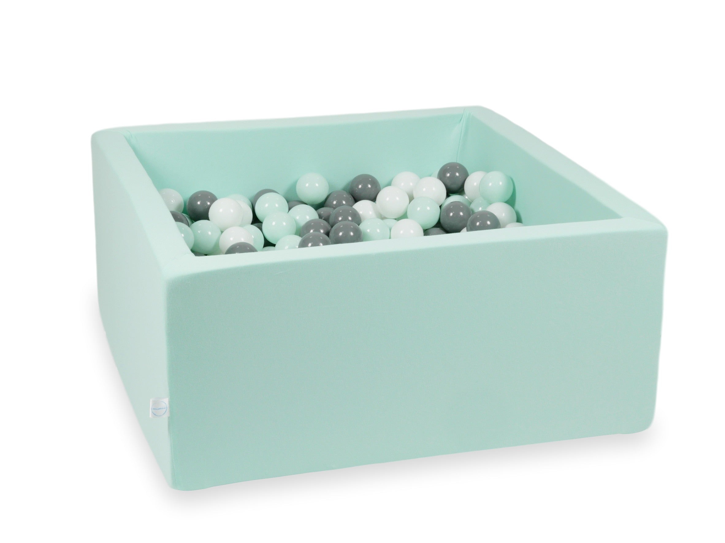 Piscine à balles carrée 90x90x40 cm en Menthe, 400 balles