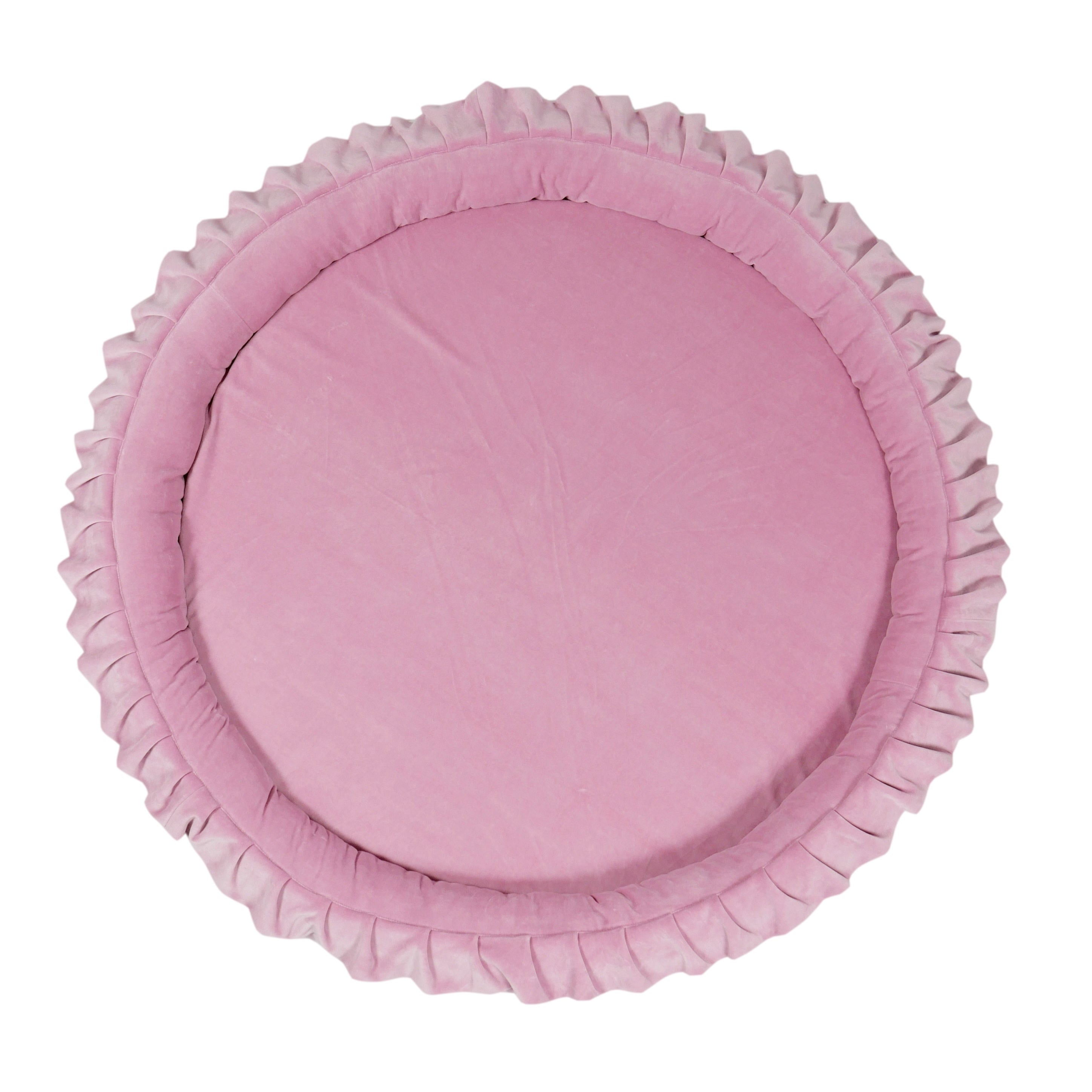Tapis de jeu bébé nid 120 cm en velvet soft