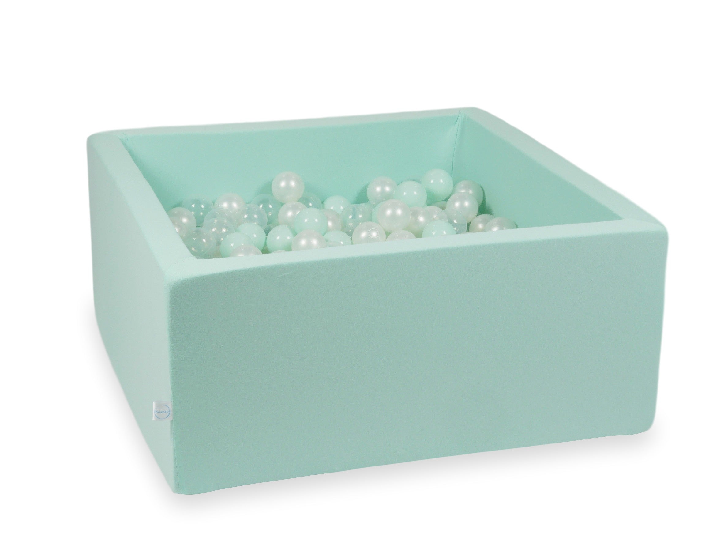 Piscine à balles carrée 90x90x40 cm en Menthe, 400 balles