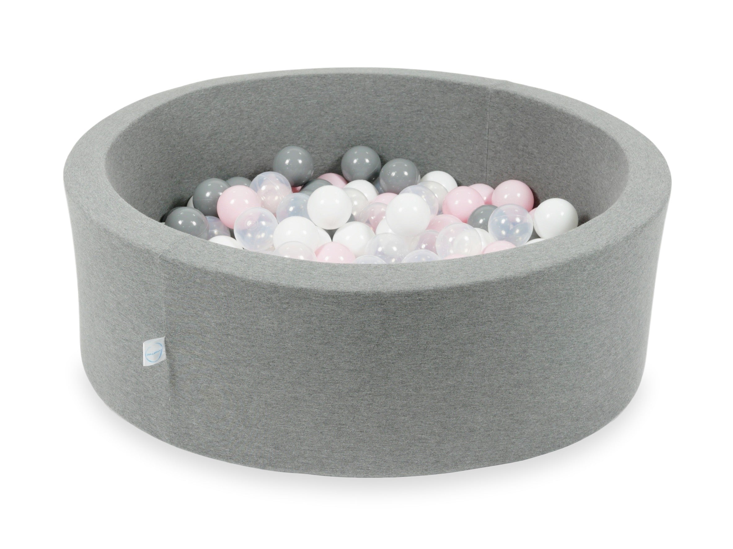 Piscine à balles en gris  90x30 cm avec 200 balles