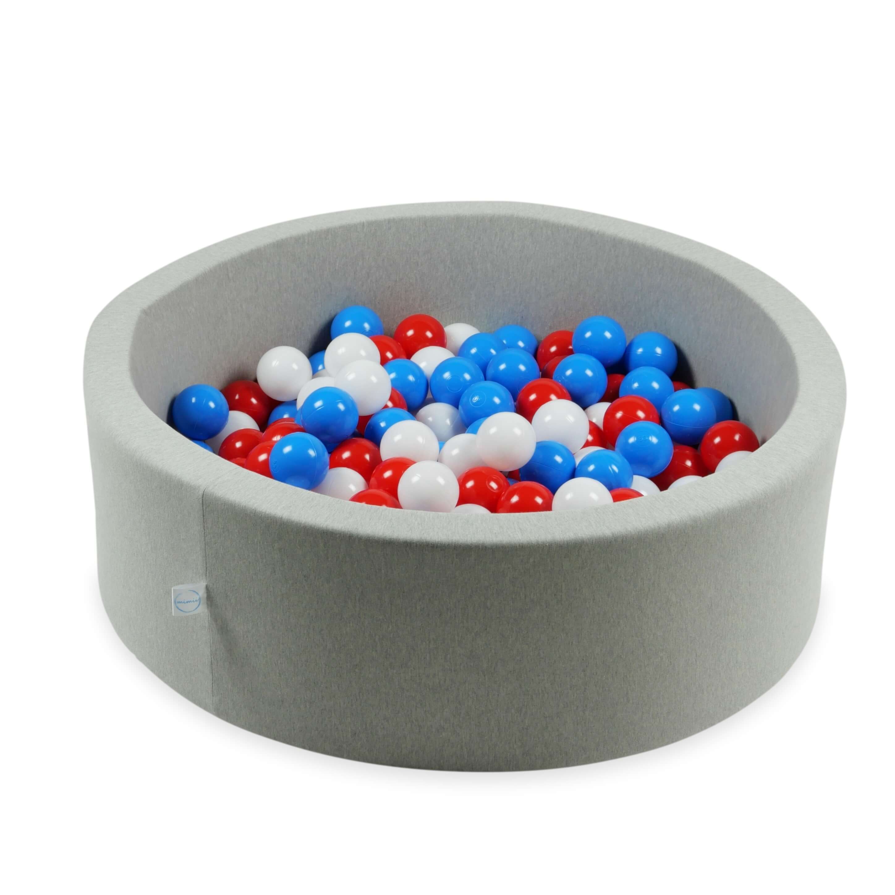 Balles de jeu ø7cm 150 pièces blanc, rouge, bleu