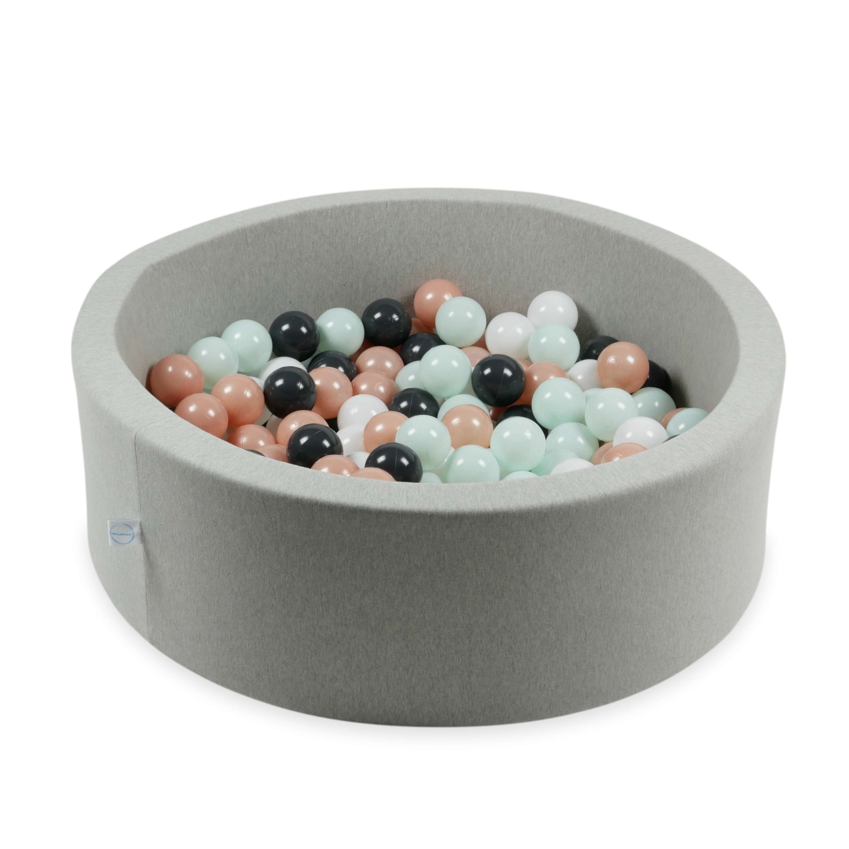 Balles de jeu ø7cm 200 pièces blanc, graphite, rose or, menthe claire