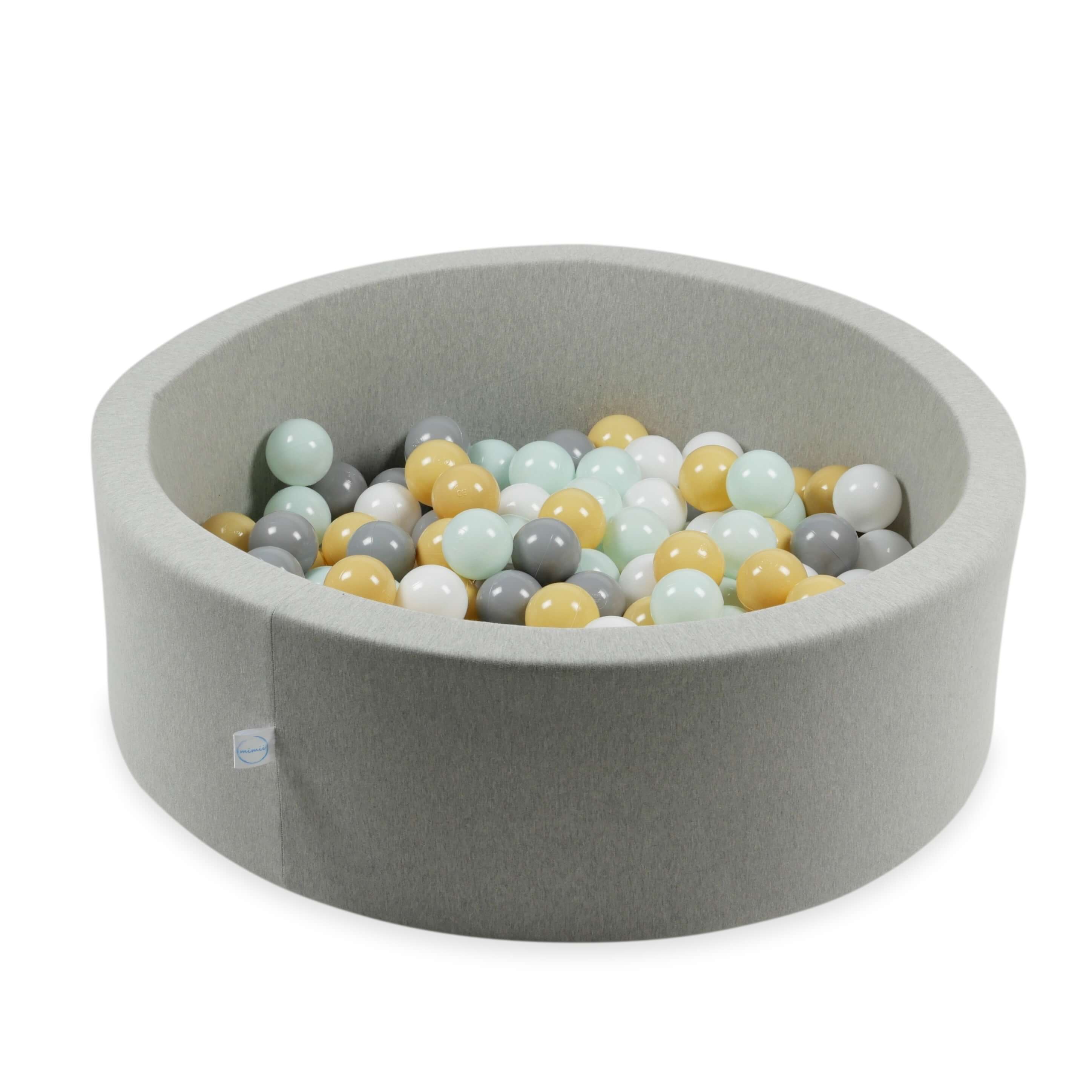 Balles de jeu ø7cm 100 pièces blanc, menthe clair, gris, beige