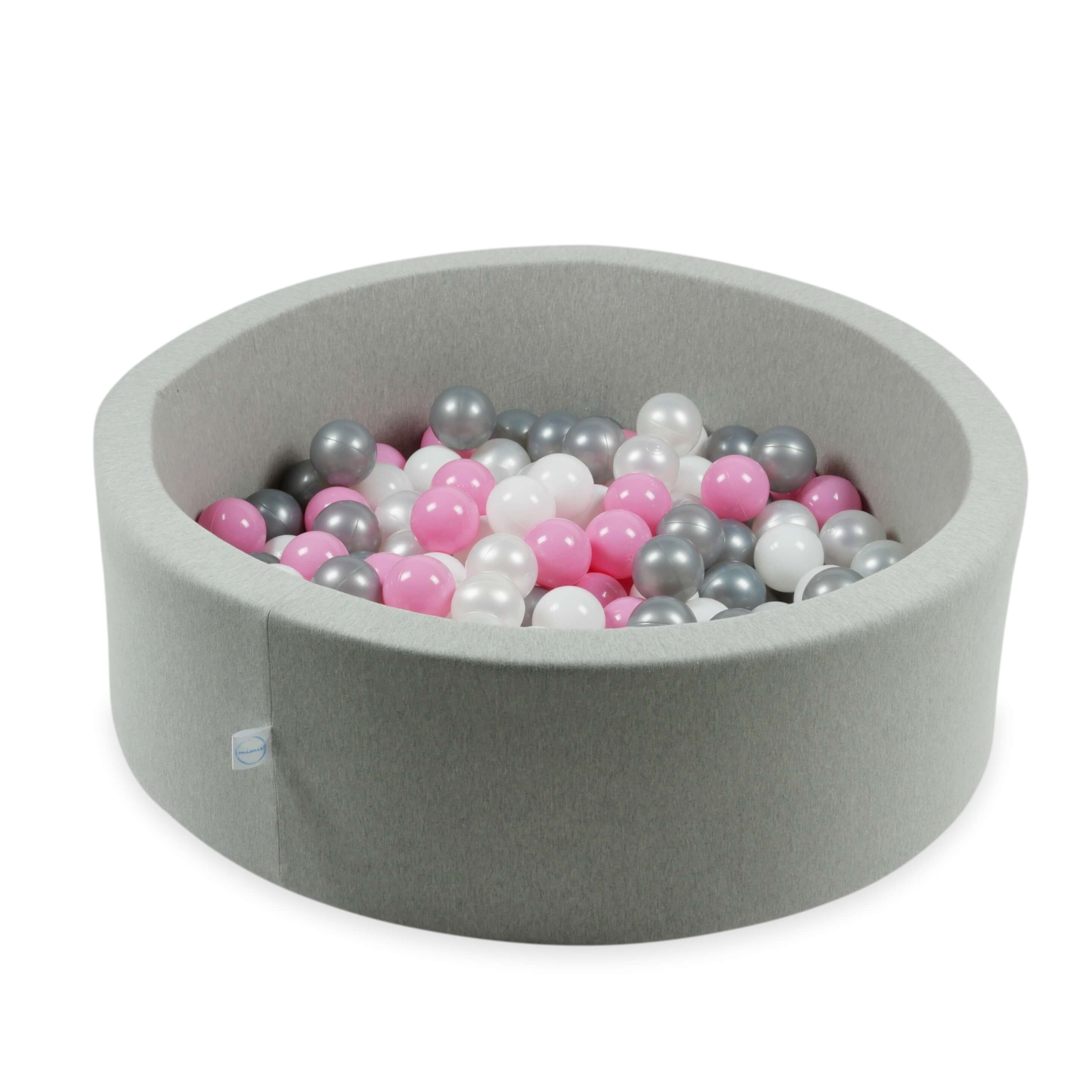 Balles de jeu ø7cm 400 pièces blanc, perle, argent, rose poudré