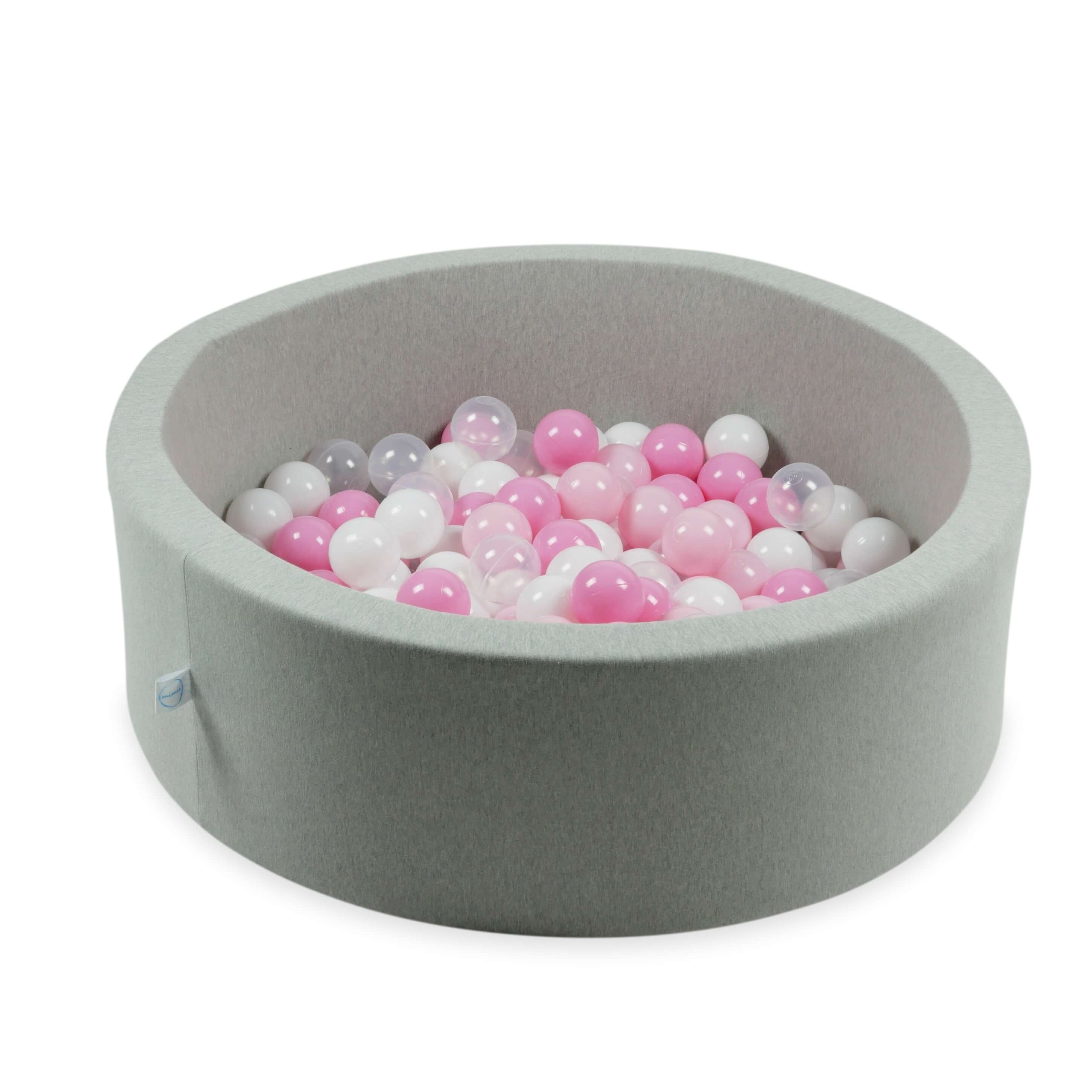 Balles de jeu ø7cm 200 pièces blanc, transparent, rose clair, rose poudré