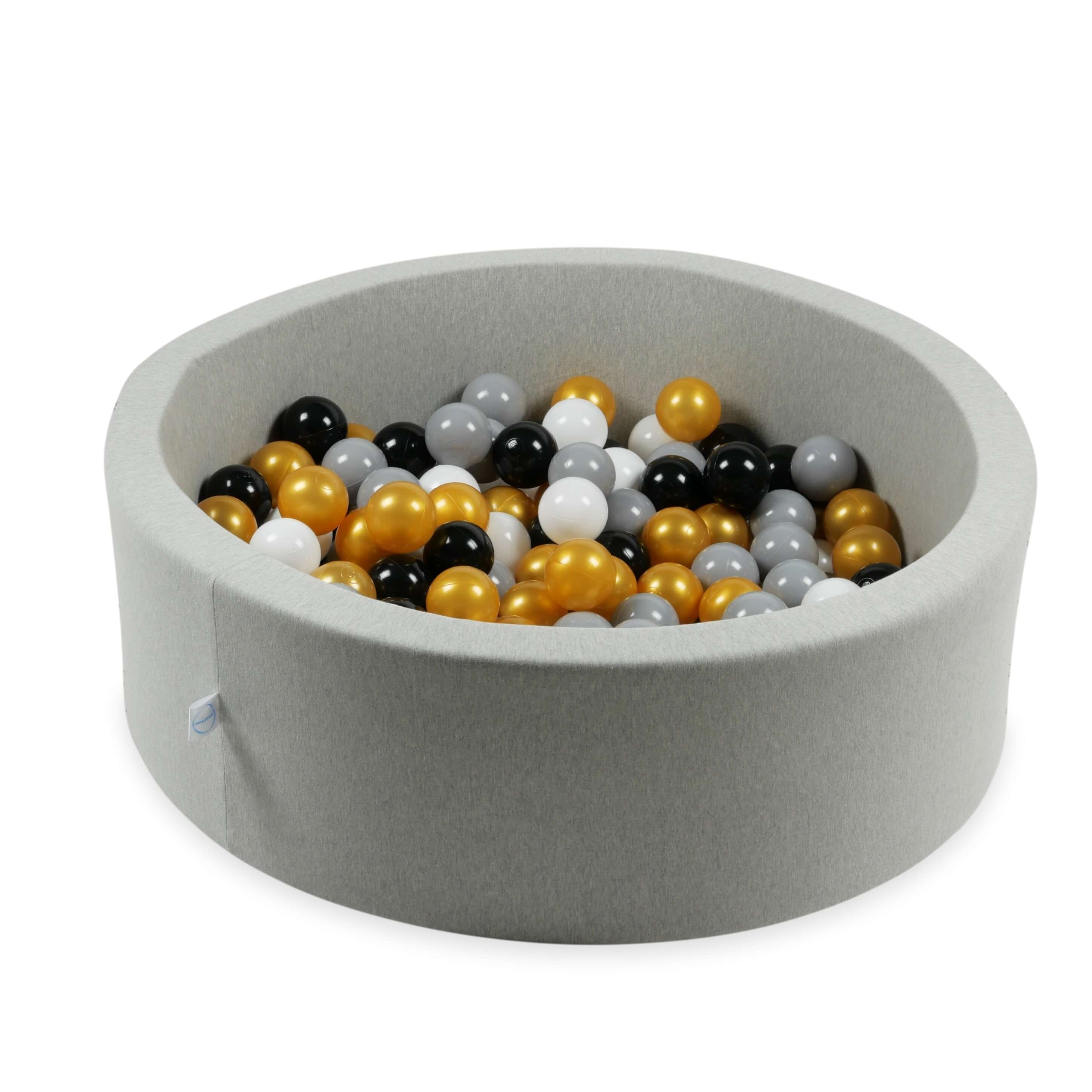 Balles de jeu ø7cm 25 pièces blanc, gris, noir, dore