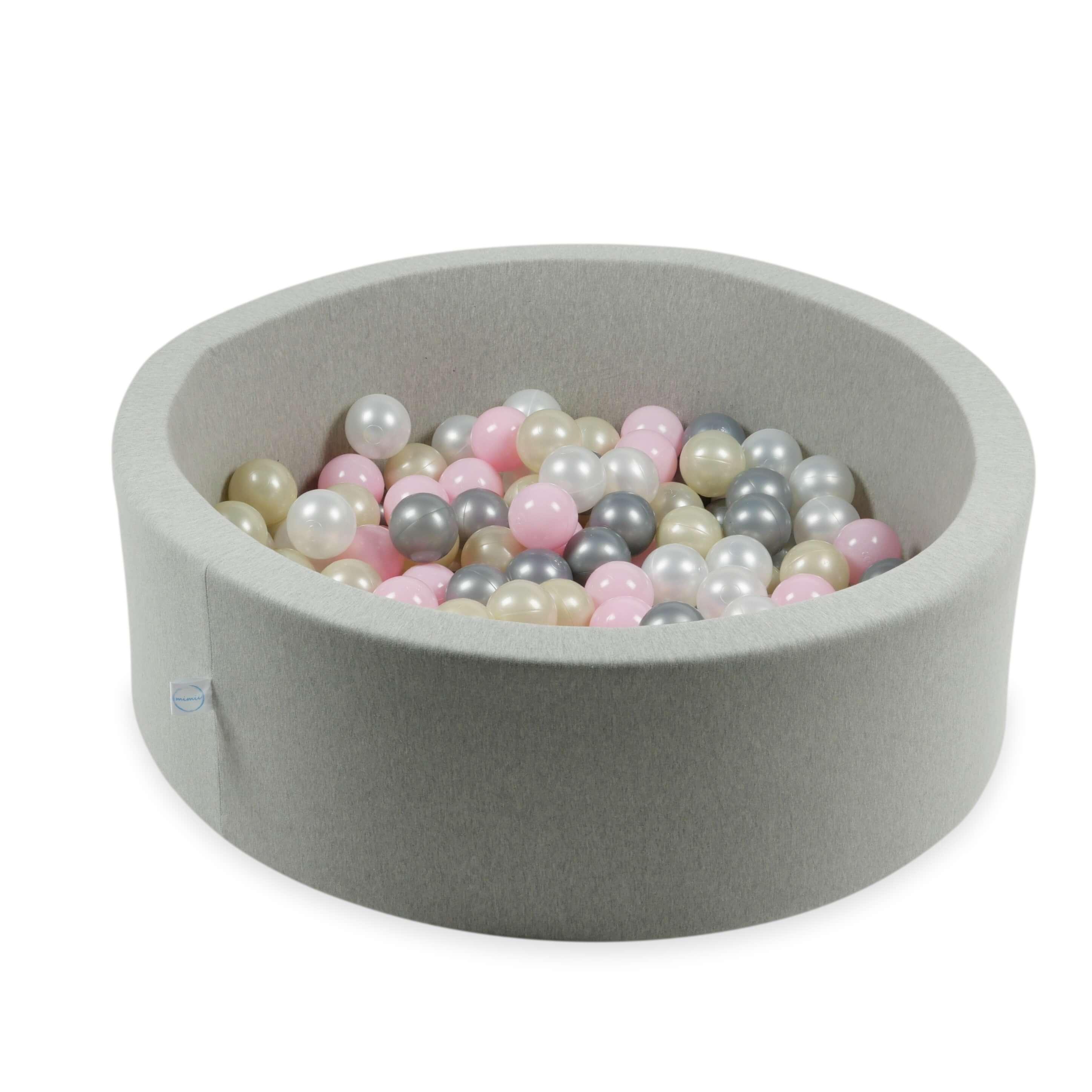 Balles de jeu ø7cm 150 pièces rose clair, dore clair, perle, argent