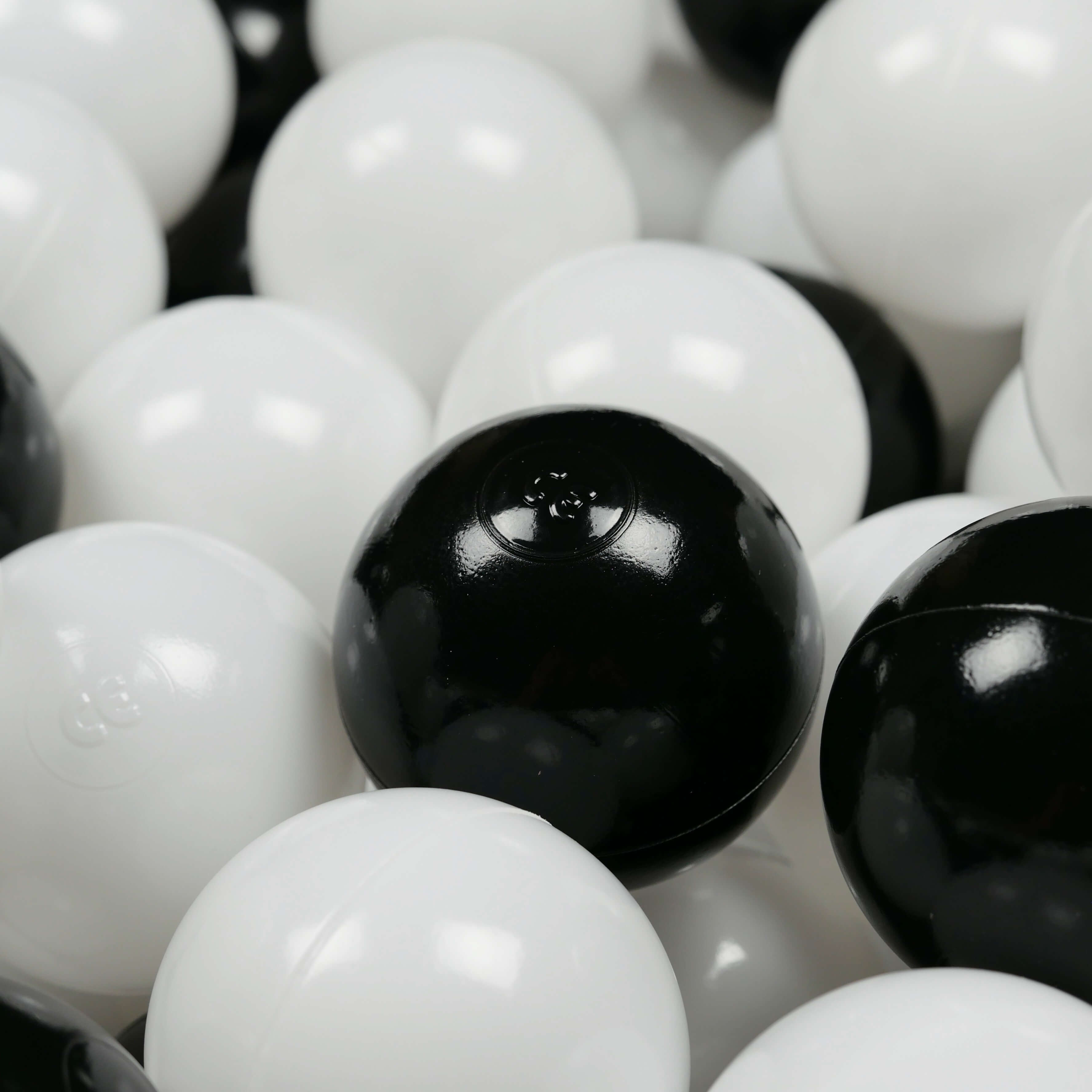 Balles de jeu ø7cm 50 pièces blanc, noir