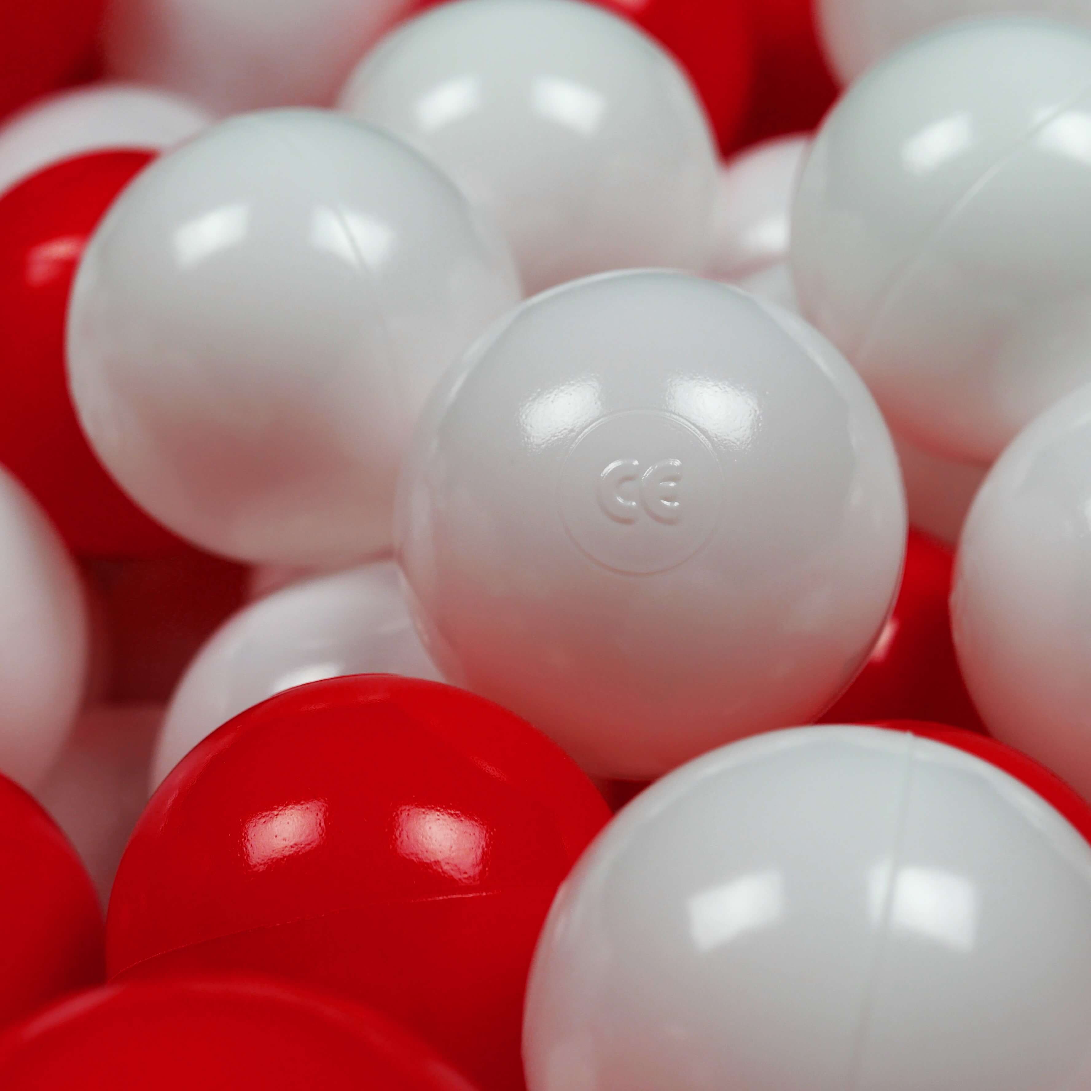 Balles de jeu ø7cm 400 pièces blanc, rouge