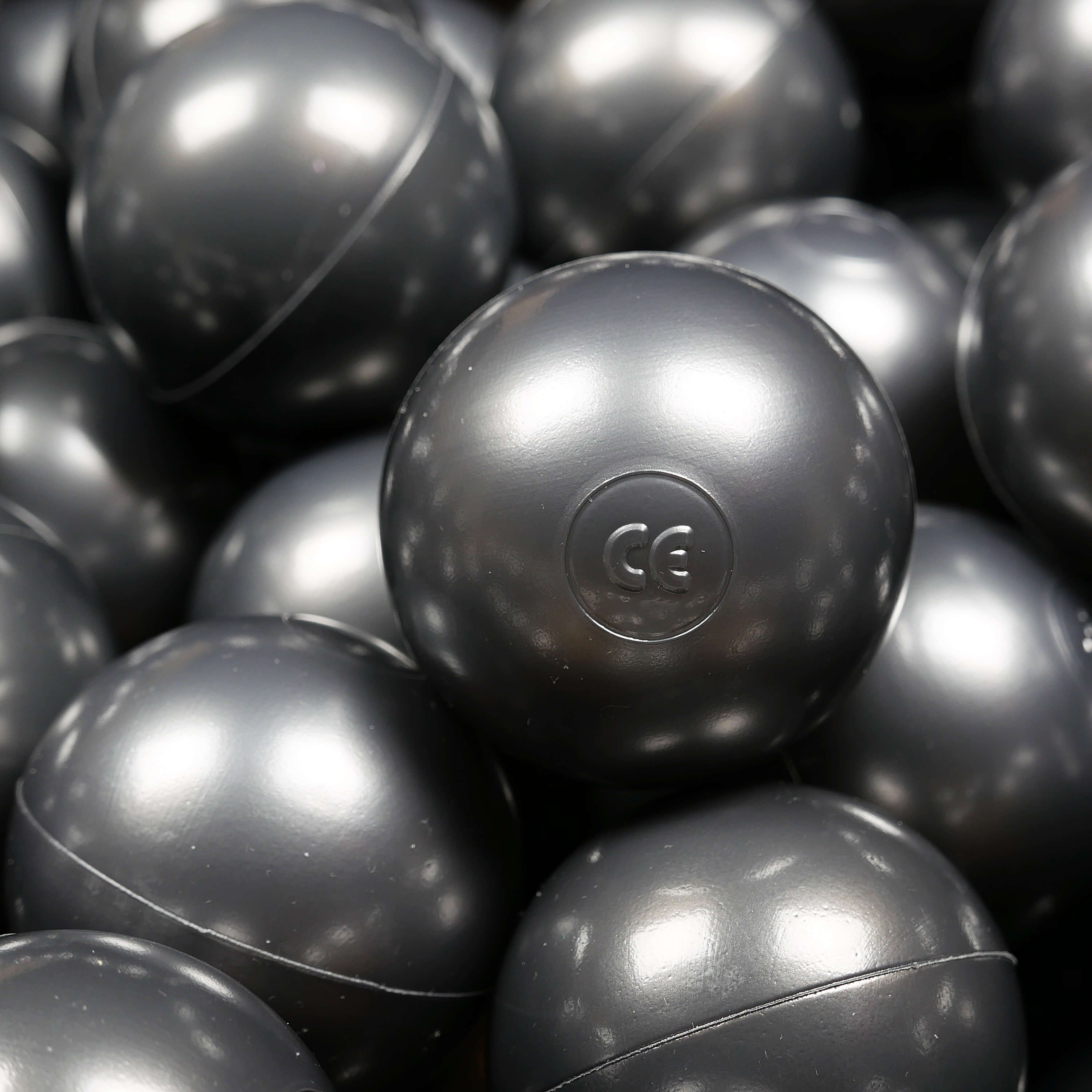 Balles de jeu ø7cm 150 pièces graphite métallique