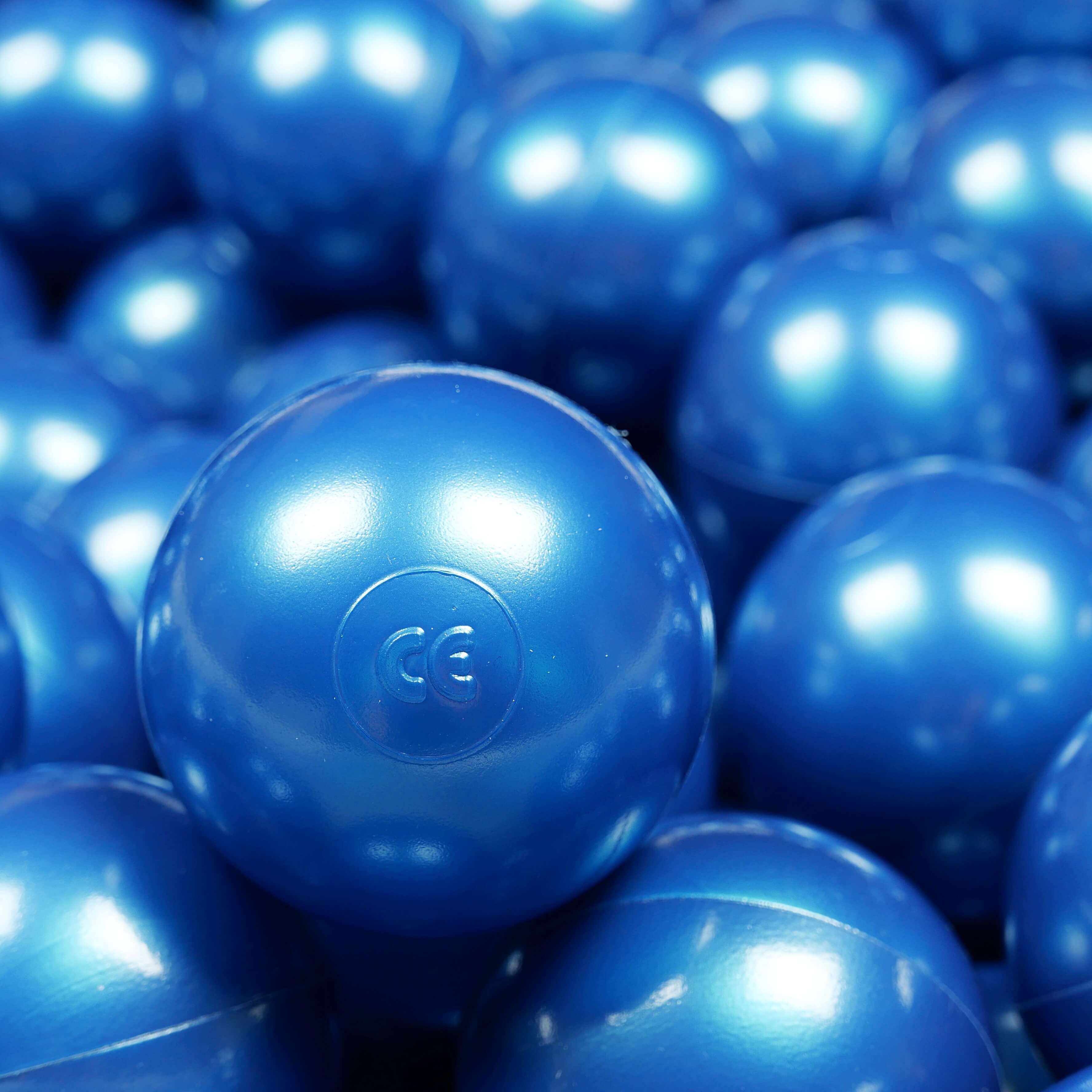 Balles de jeu ø7cm 400 pièces bleue métallique