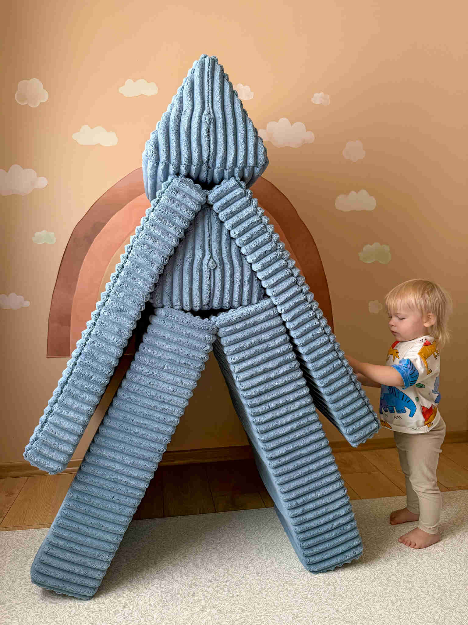 Canapé de jeu Montessori Confort en Tissu gaufré