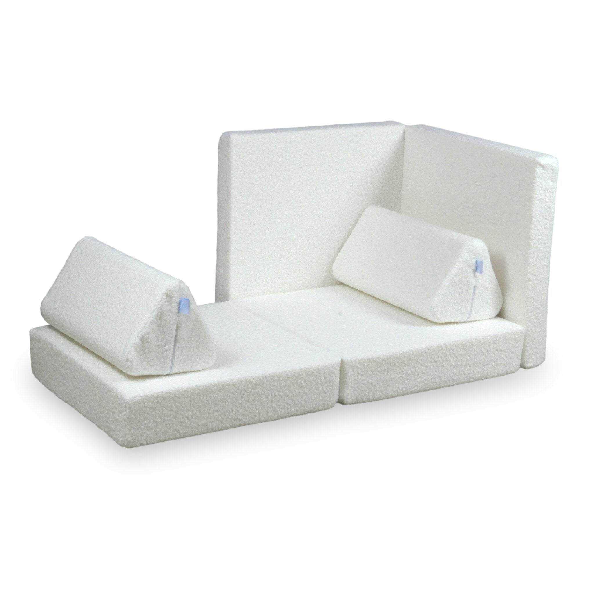 Canapé de jeu Montessori Mini Standard en Bouclé Blanc