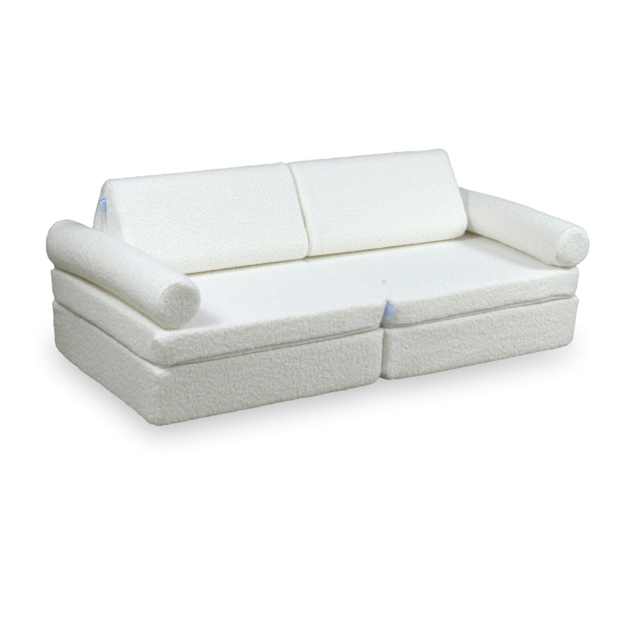 Canapé de jeu Montessori Mini Confort en Bouclé Blanc