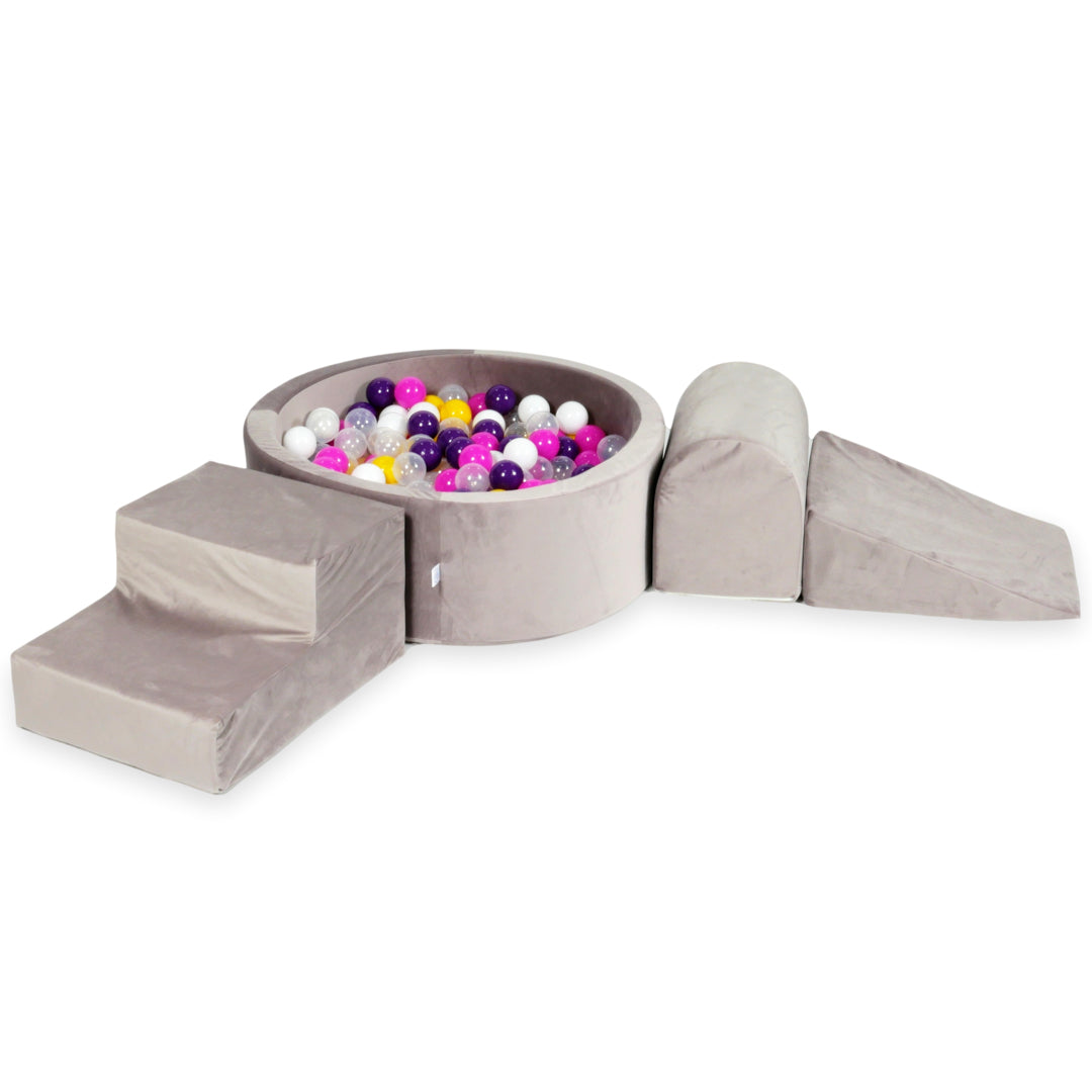 Aire de jeux en mousse avec piscine ronde 90x30 velvet lilac + 200 balles