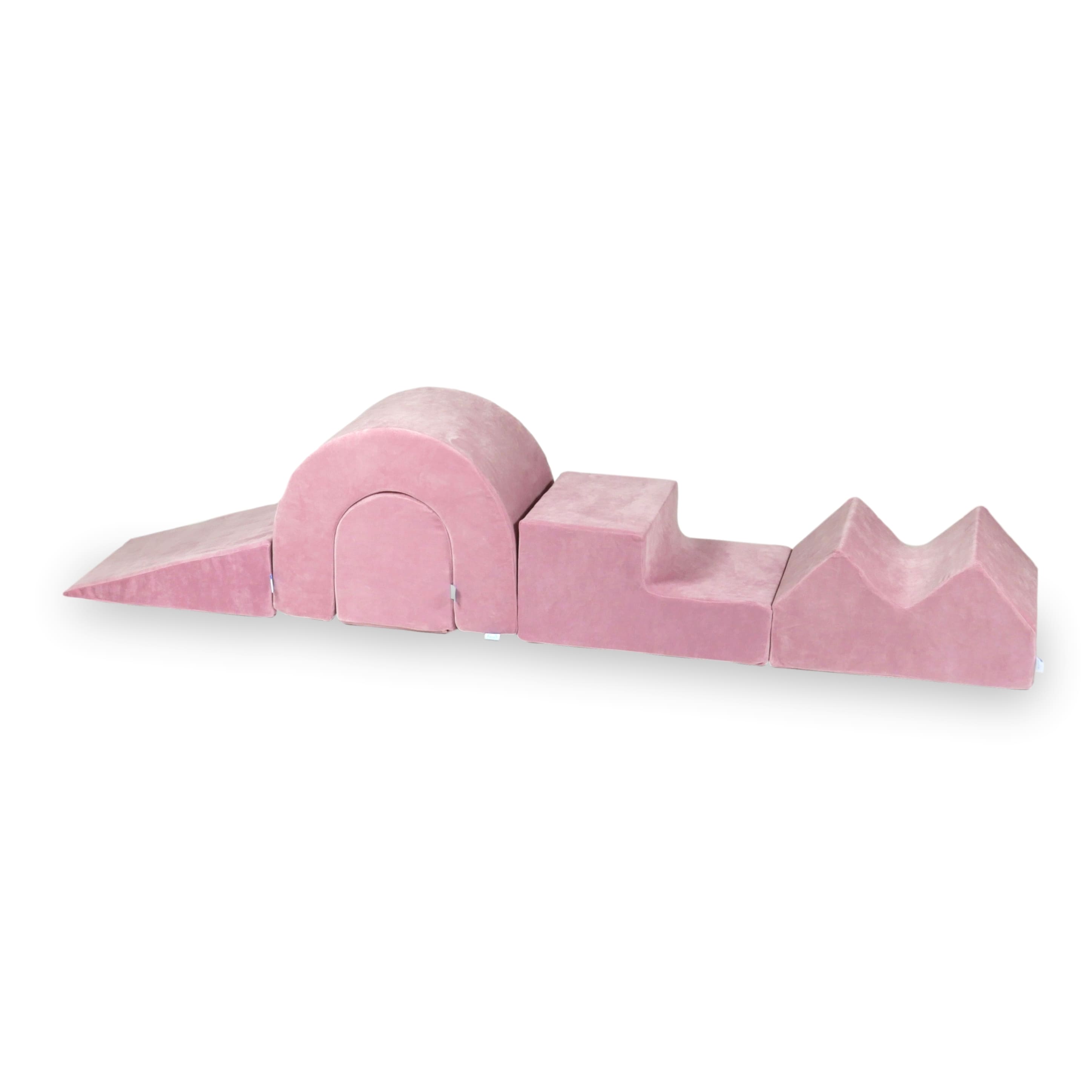 Aire de jeux en mousse avec piscine ronde 90x30 velvet soft rose + 5 éléments + 200 balles