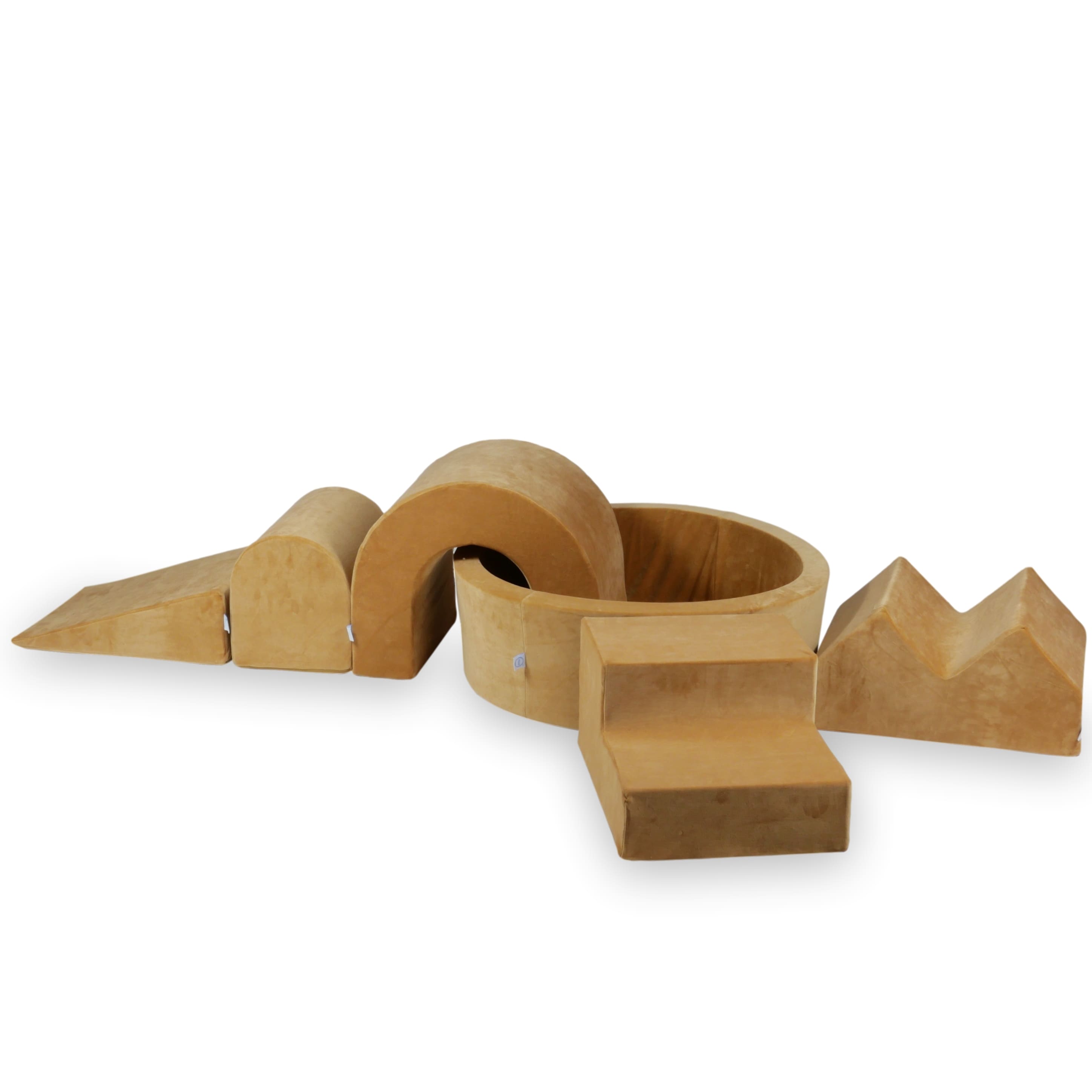 Aire de jeux en mousse avec piscine ronde 90x30 Velvet Soft + 5 éléments sans balles