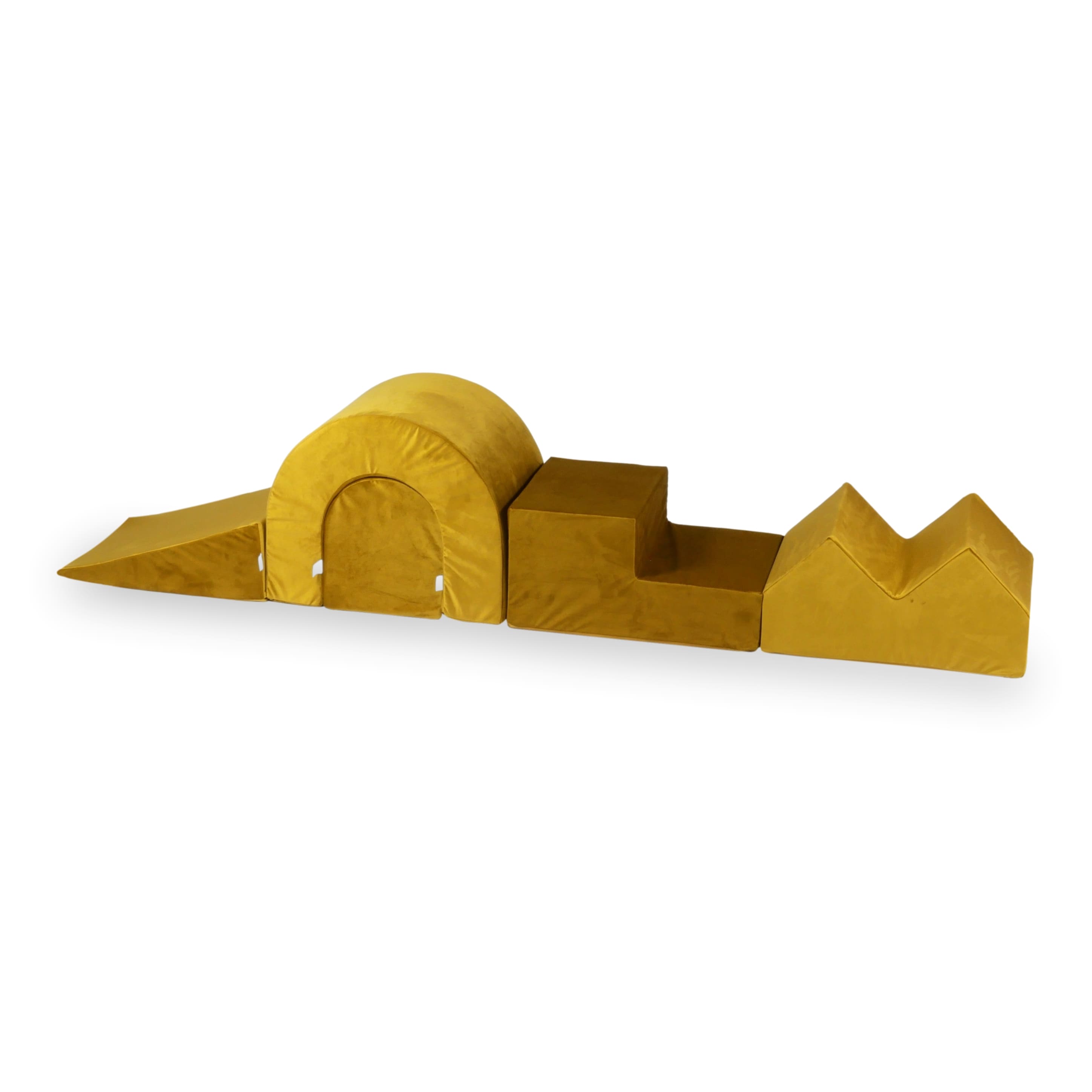 Aire de jeux en mousse avec piscine ronde 90x30 velvet or + 5 éléments + 200 balles