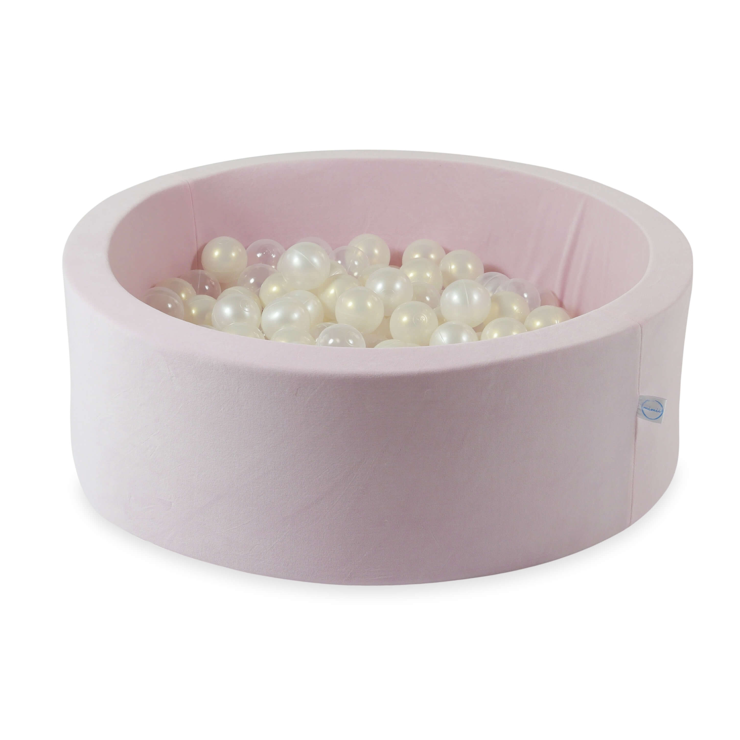 Piscine à balles en velvet soft light pink 90x30 cm avec 200 balles