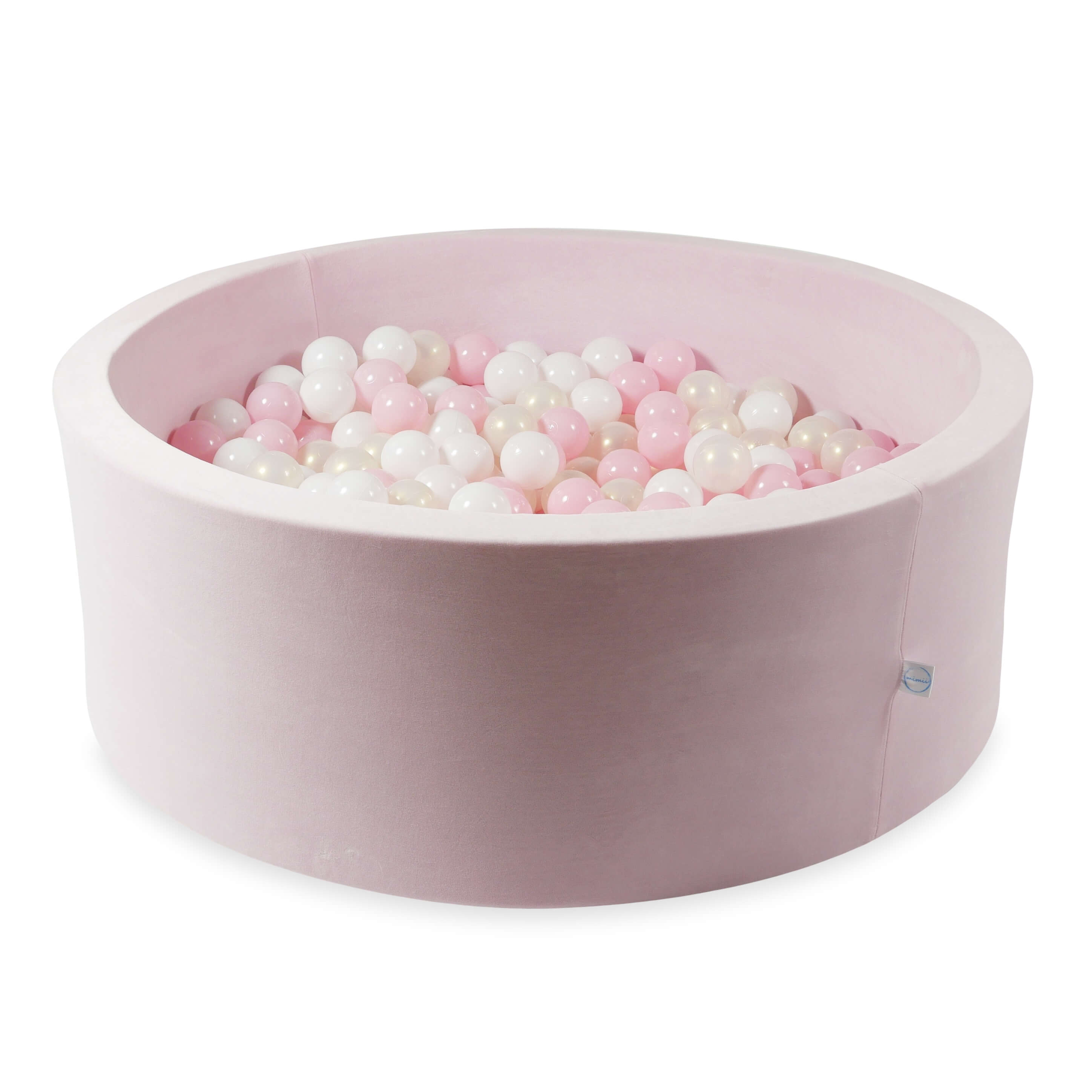 Piscine à balles en velvet soft light pink 110x40 cm avec 500balles