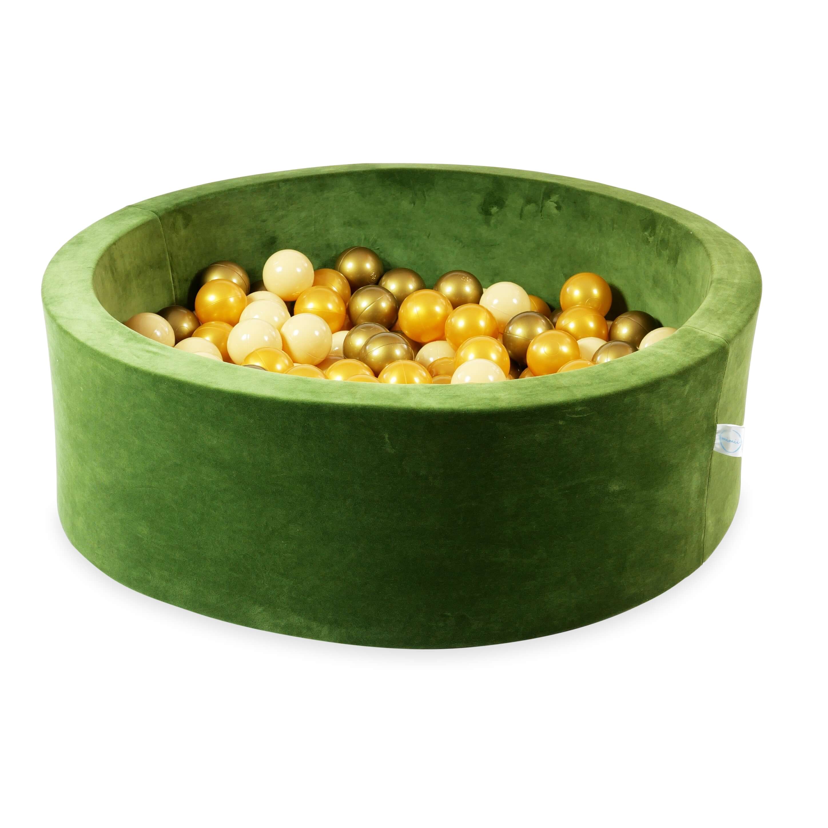 Piscine à balles en velvet soft olive 90x30 cm avec 200 balles