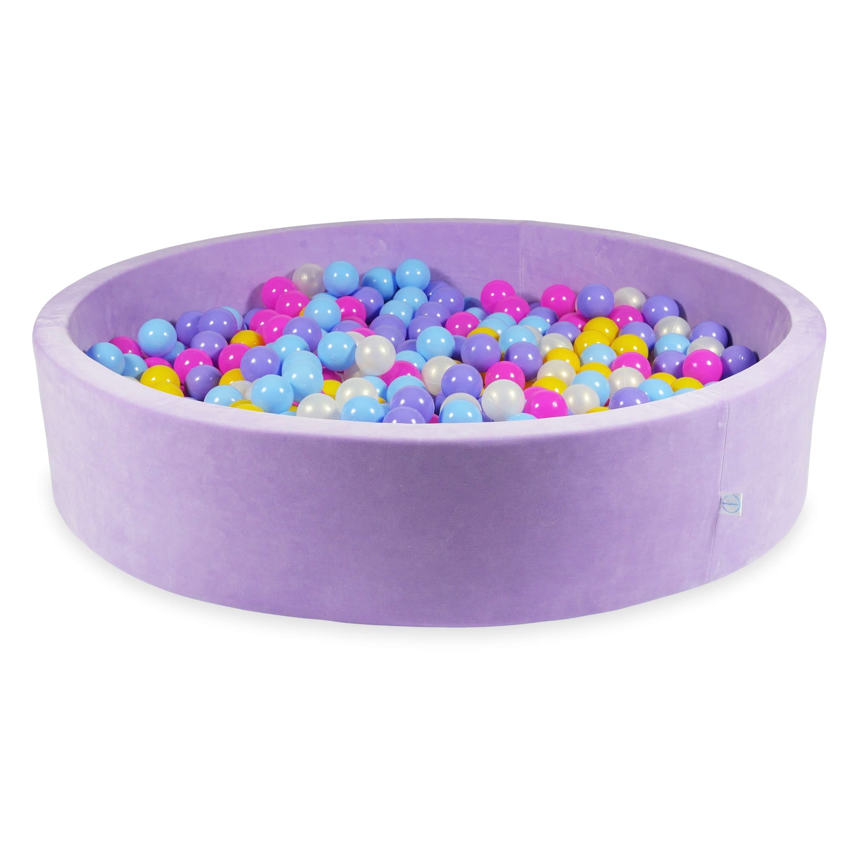 Piscine à balles en velvet soft Lilac 130x30 cm avec 600 balles