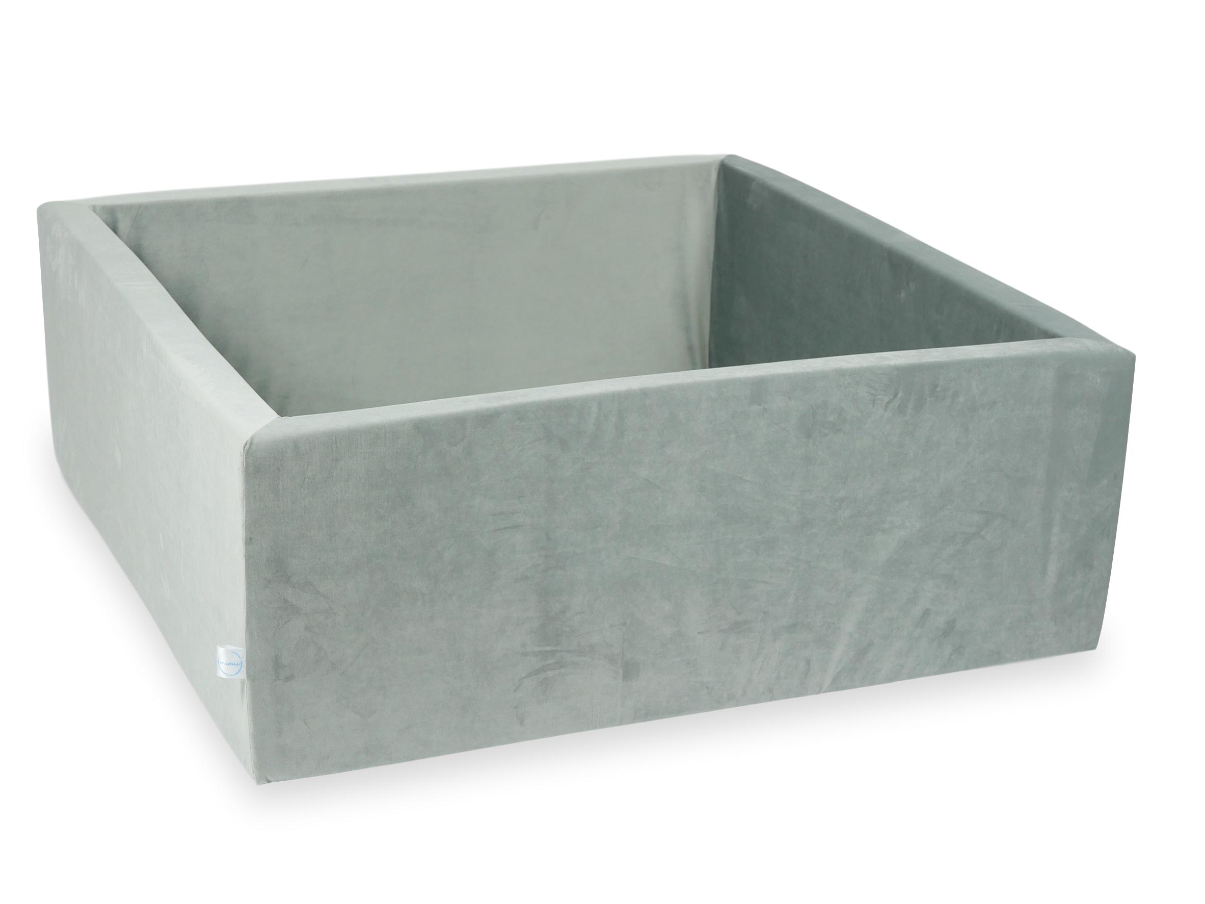 Piscine à balles carrée 110x110x40 cm Velvet grise sans balles