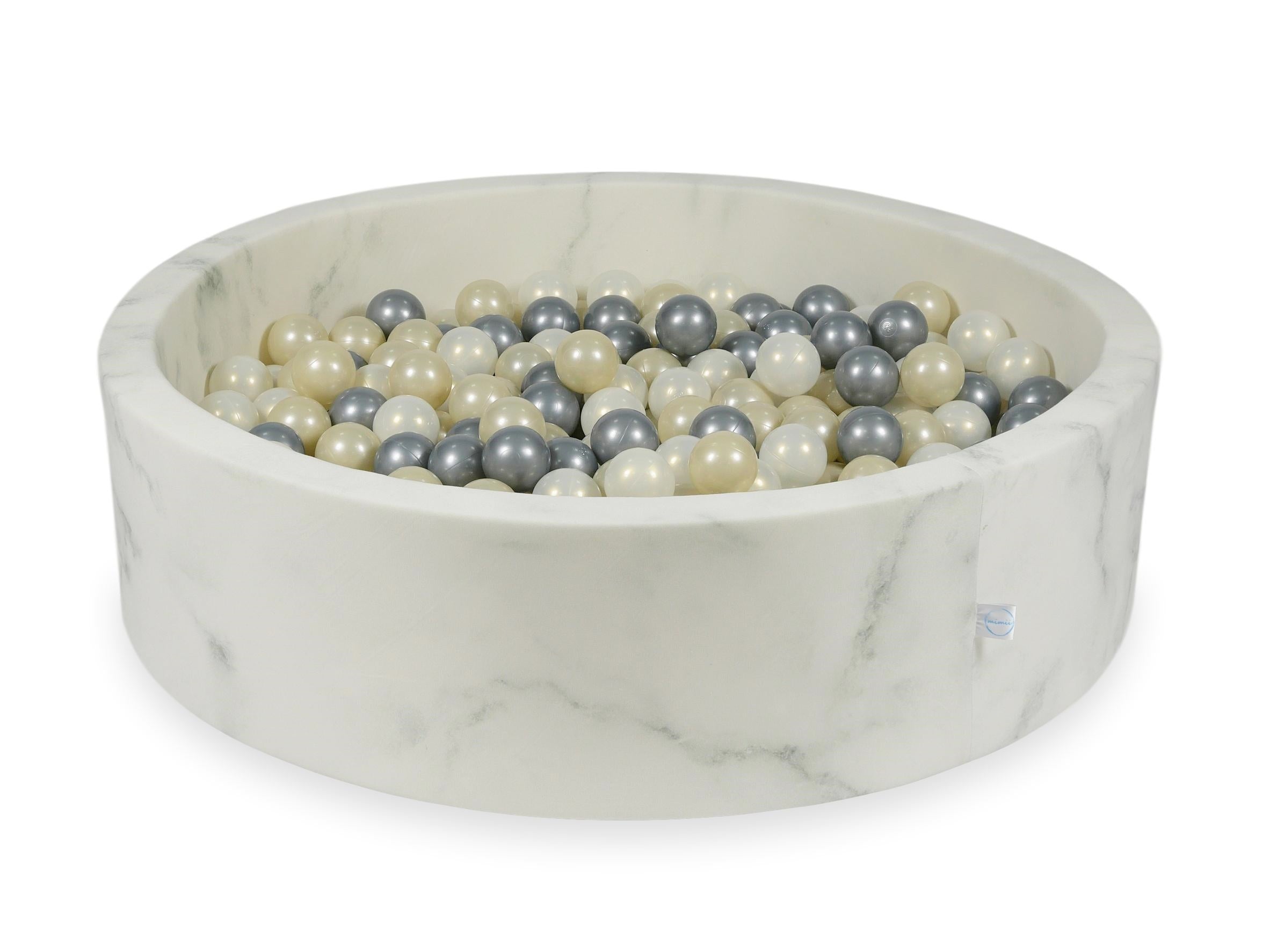 Piscine à balles en velours Marble 110x30 cm avec 400 balles